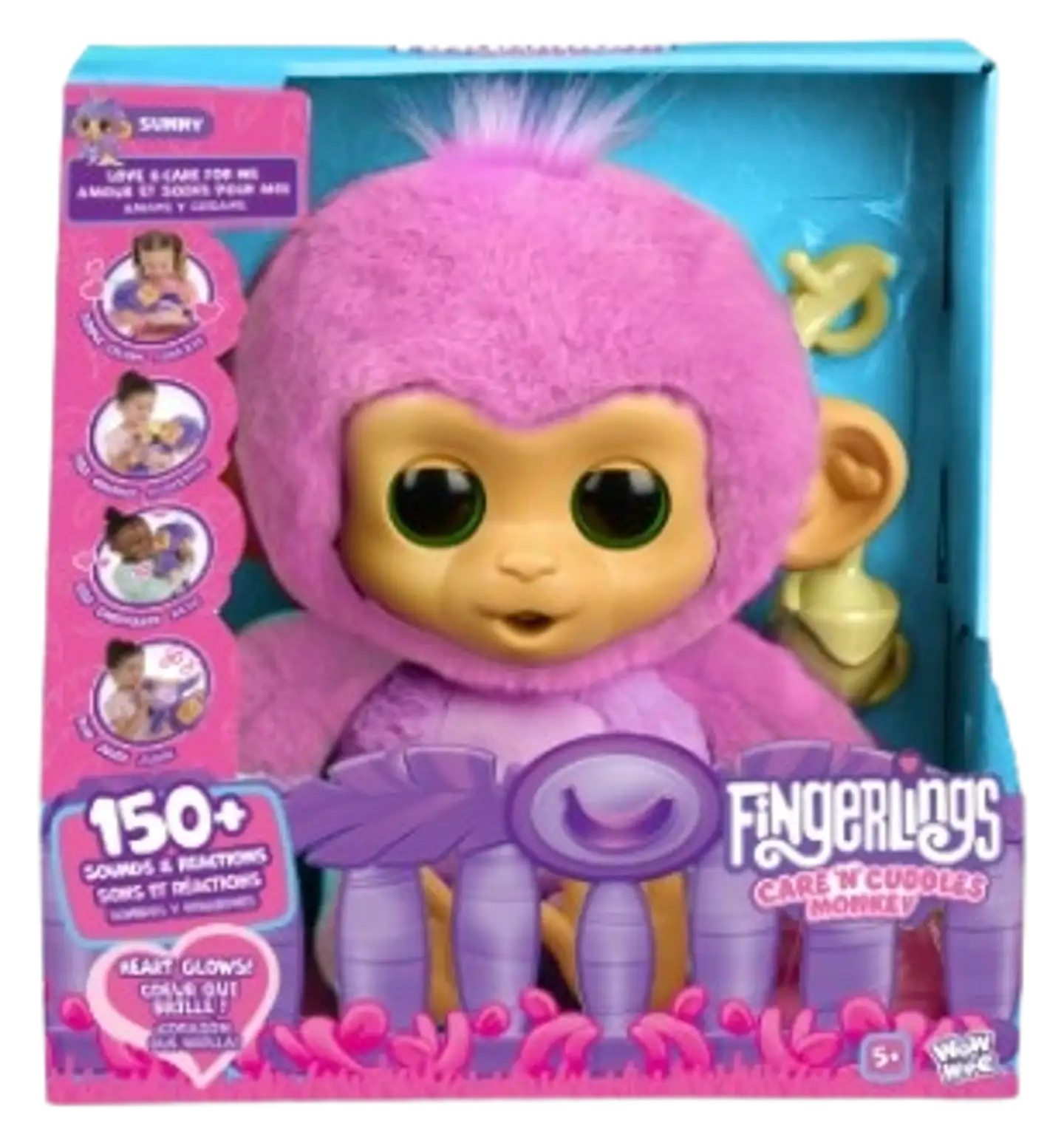 Care N Cuddles monkey pink - 1