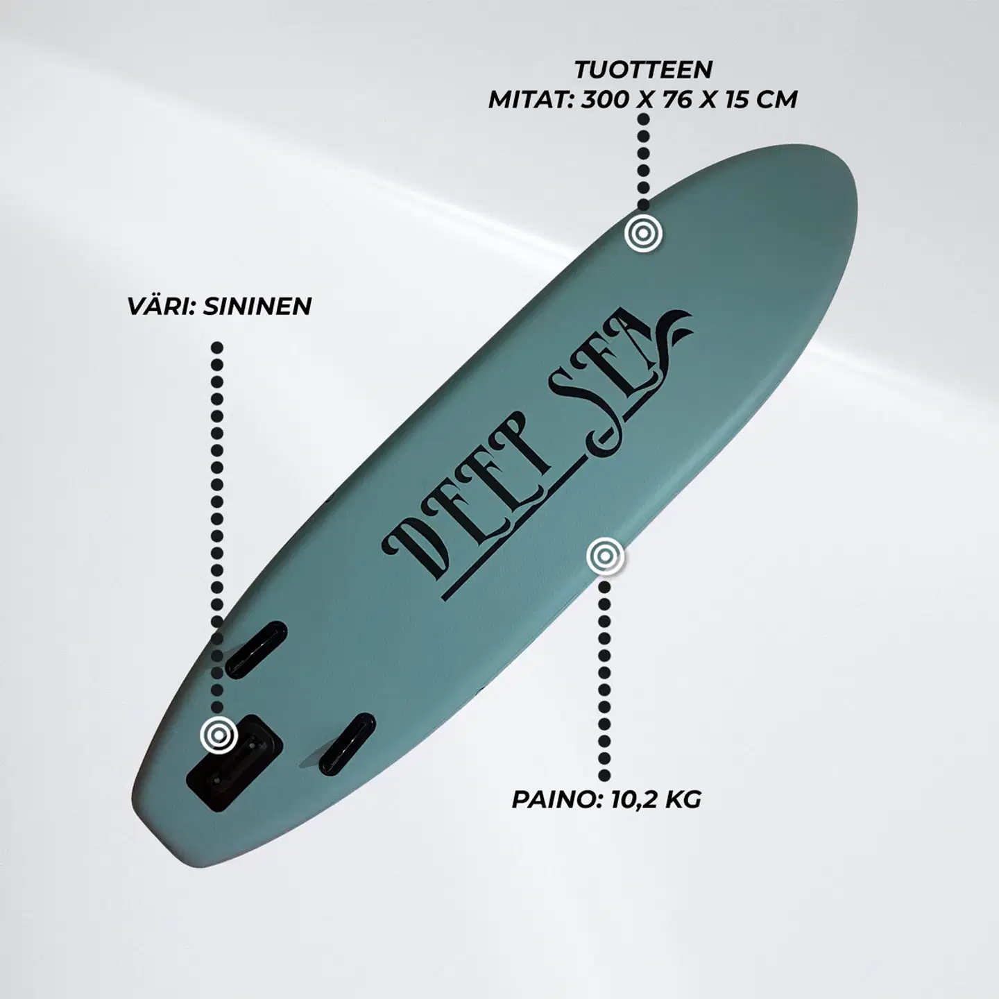 Deep Sea SUP-lautasetti Pro 300cm, Sininen - 6
