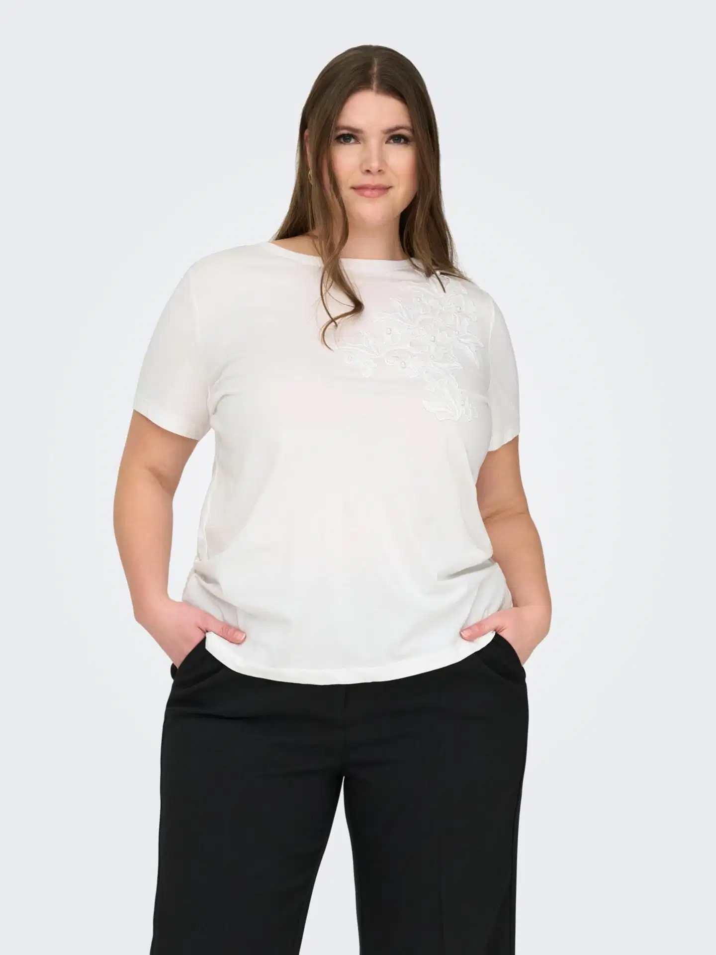 ONLY CARMAKOMA naisten paita Cardanielle - Cloud dancer - 3