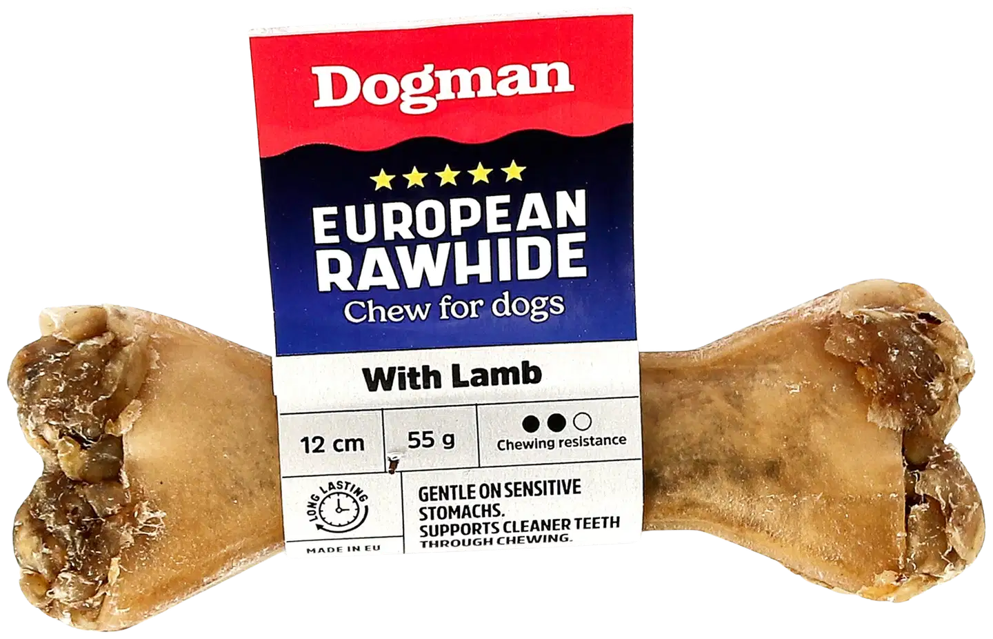 Dogman European Rawhide With Lamb 12cm 55g