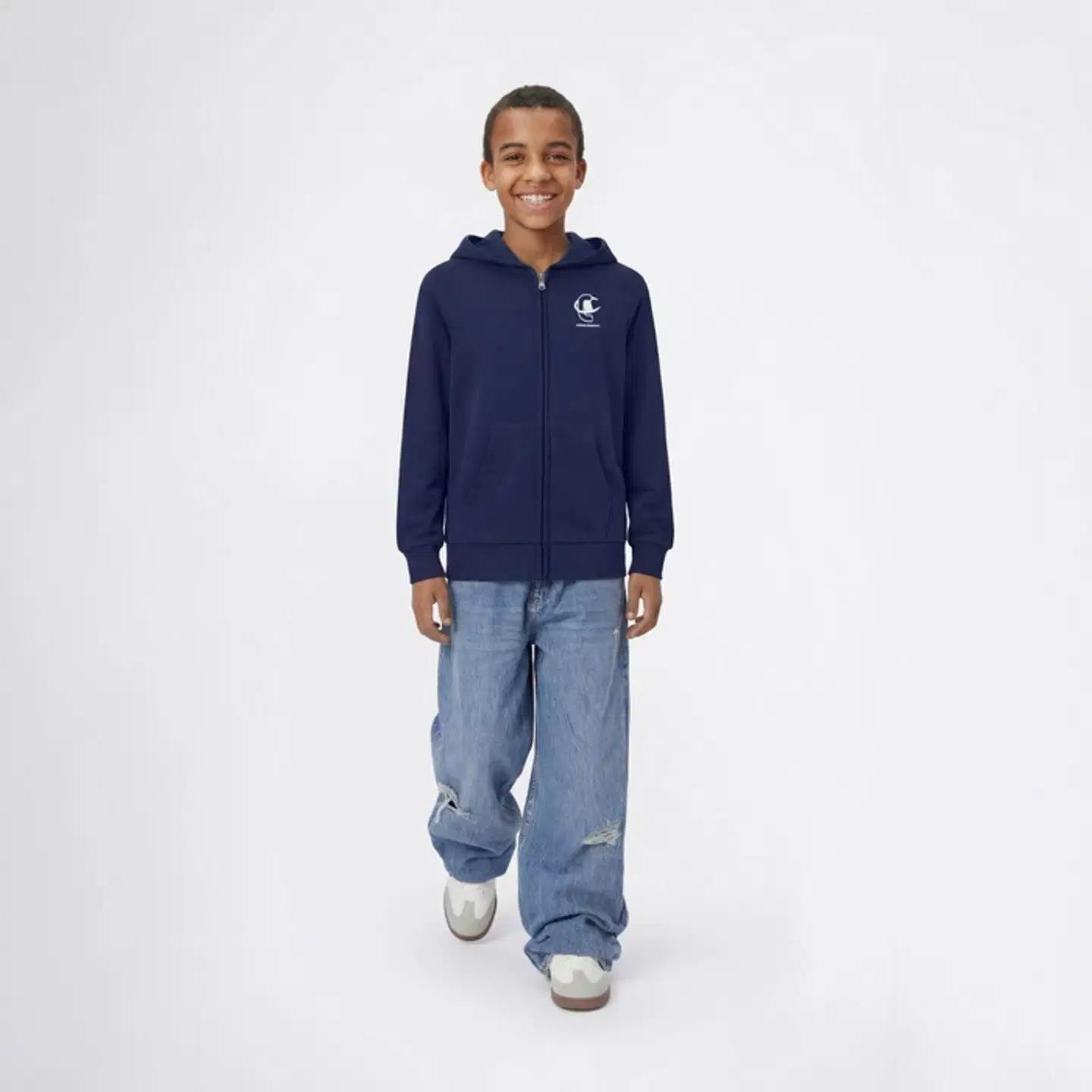 Champion lasten vetoketjullinen huppari - Navy blue - 1