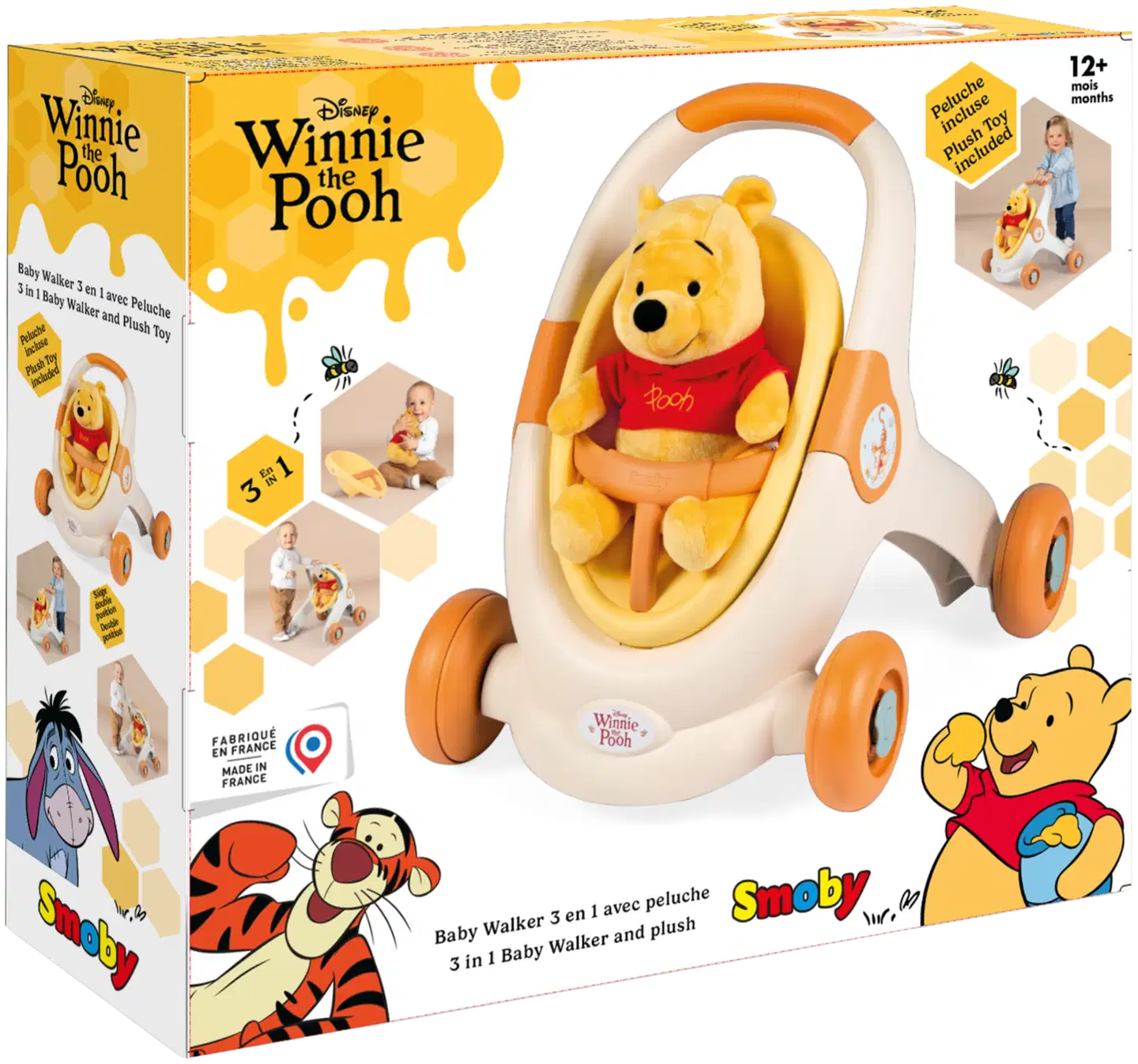 Little Smoby kävelyvaunu 3-in-1 ja Nalle Puh -pehmolelu - 6