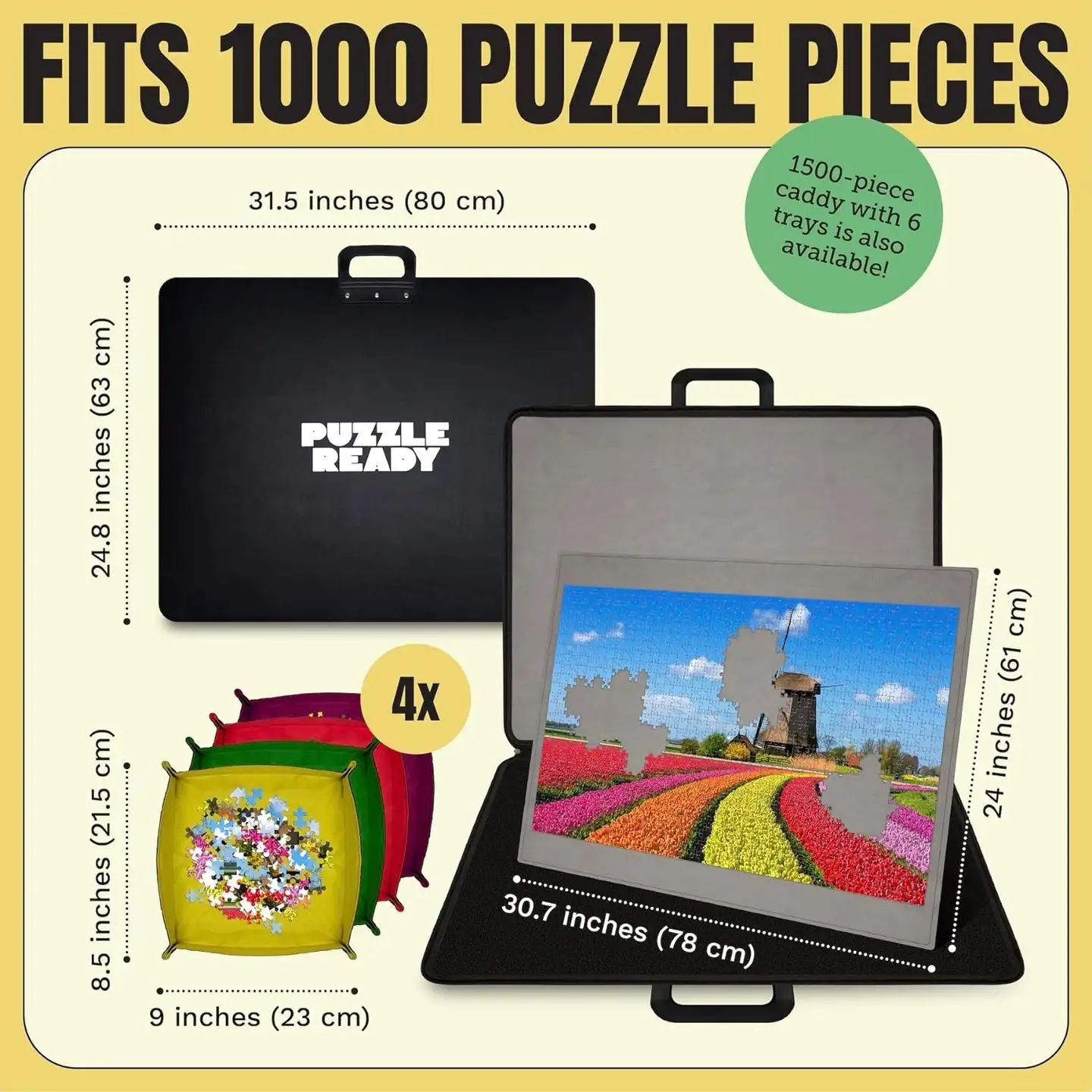 Puzzle Ready - Kannettava Palapelilauta, 1000 palan palapelille - 3