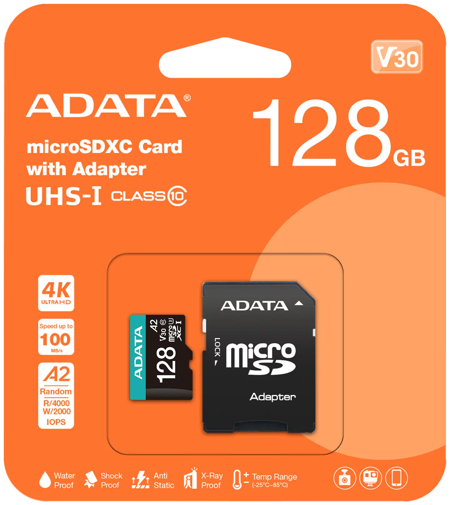 ADATA Premier Pro microSDXC -muistikortti, 128 GB - 2