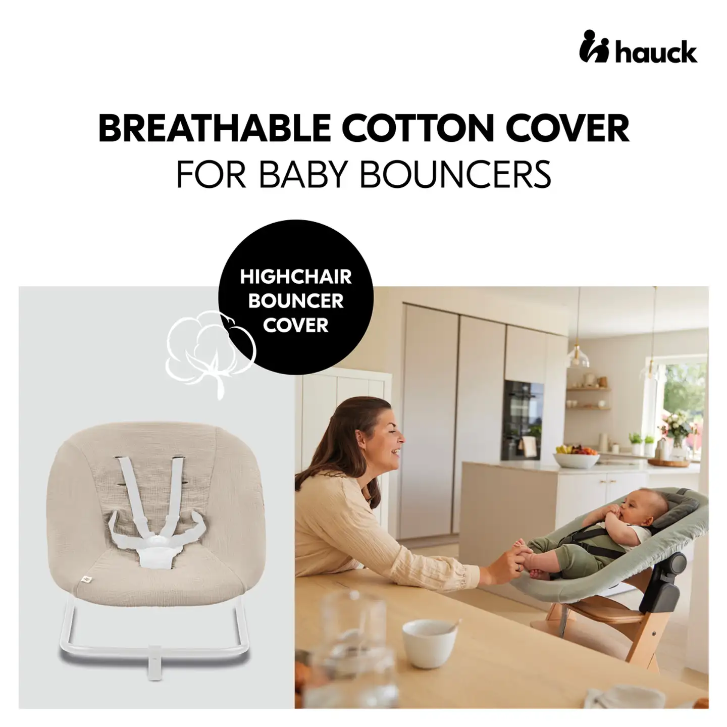 Hauck suojapeite syöttötuoliin Highchair beige - 13