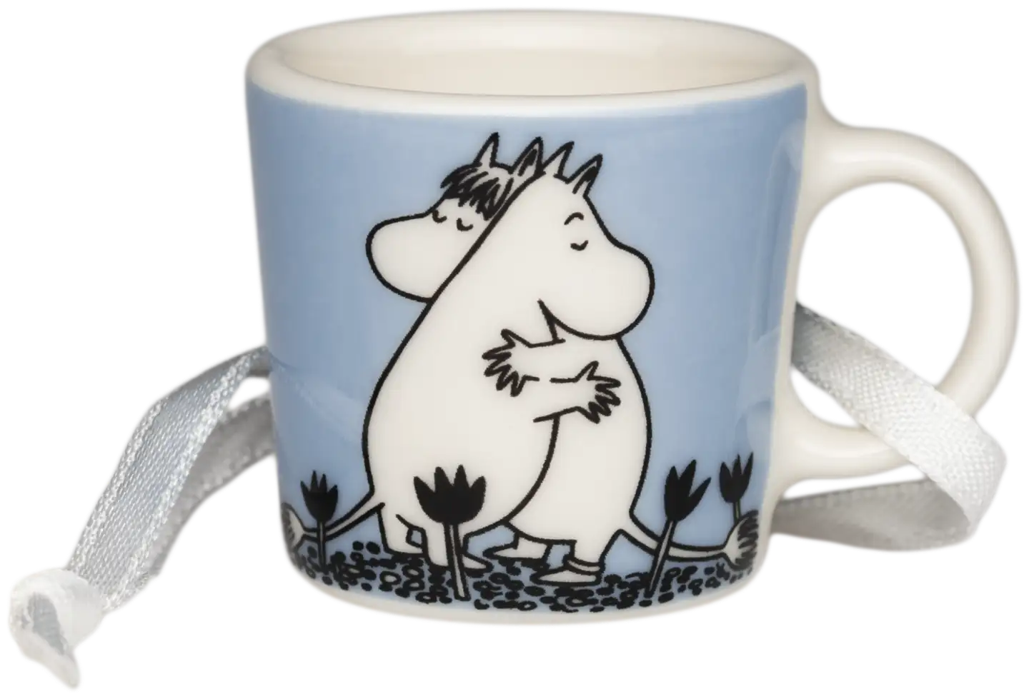 Moomin Arabia Muumi mini muki Rakkaus sininen rasiassa