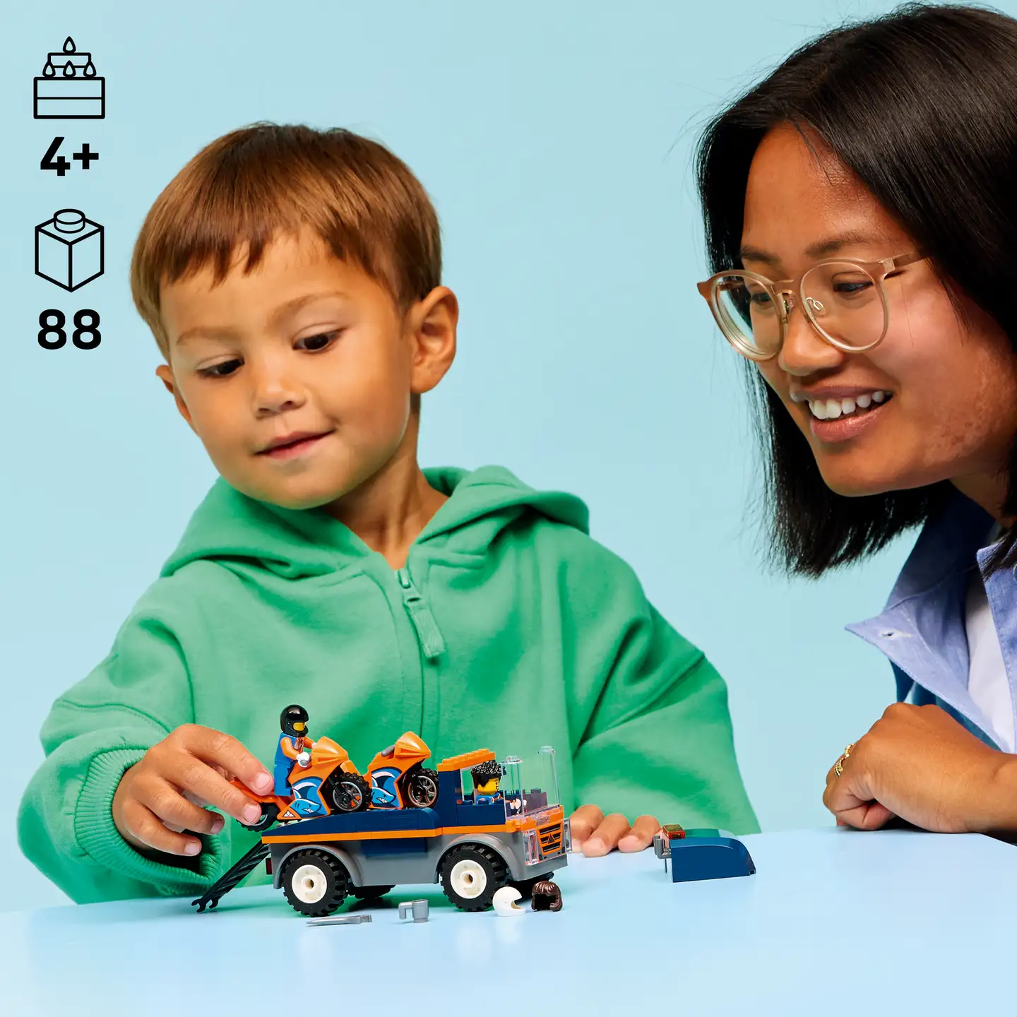 LEGO® City Great Vehicles 60491 Moottoripyörän kuljetusauto - 6