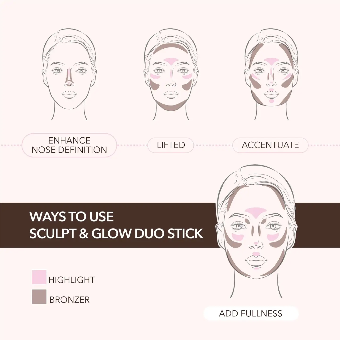 MOIRA Sculpt & Glow Duo Stick varjostus- ja korostuspuikko 6 g + 5,2 g - 300 Cool For Summe - 5