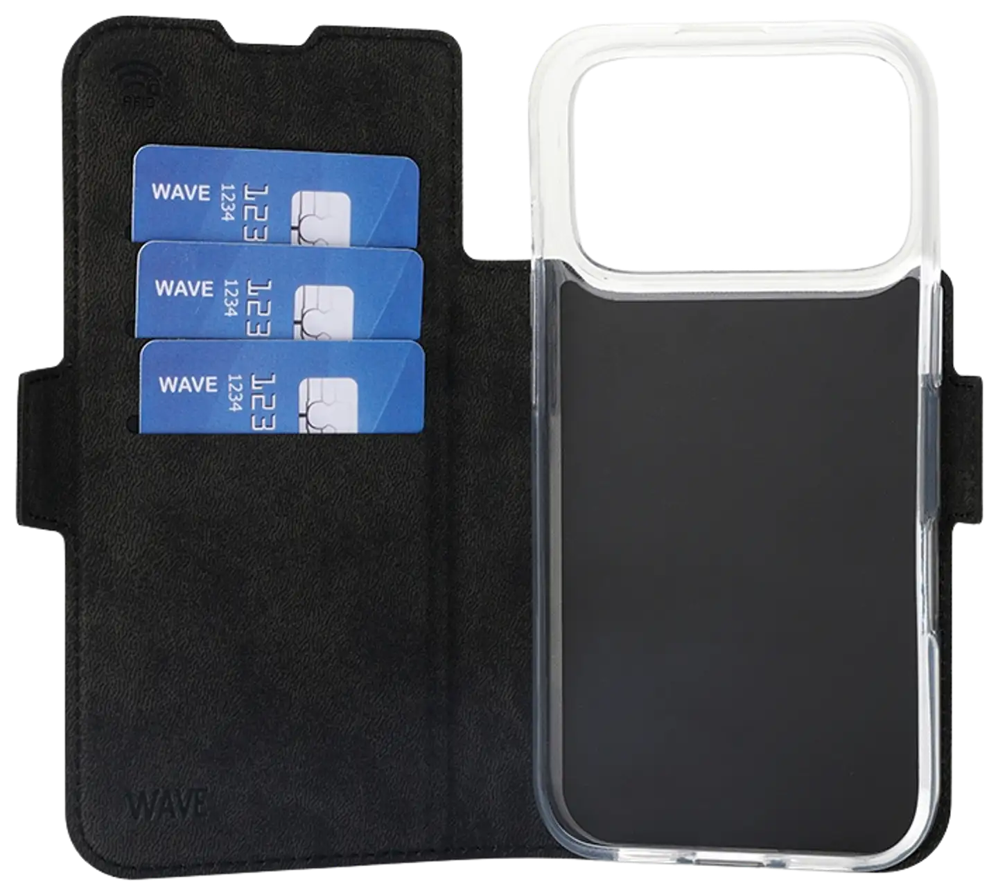 Wave MagSafe -yhteensopiva Book Case, Apple iPhone 17 Pro, musta - 4