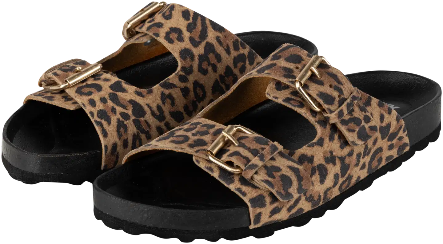 WKLY. naisten nahkaiset pistokkaat Lina leo 782458-04 - Mushroom leopard - 1