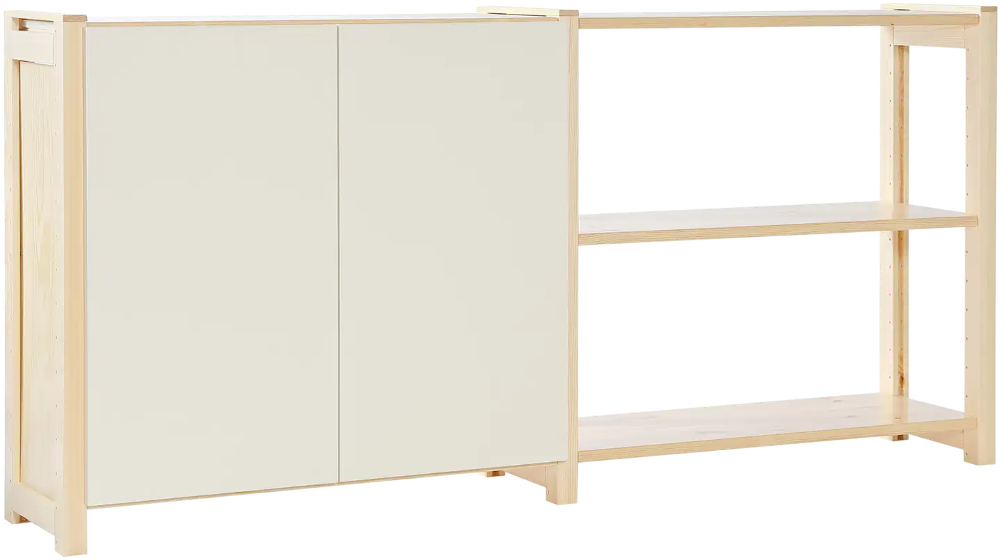 Lundia Classic hylly, kermansävyiset ovet - 2