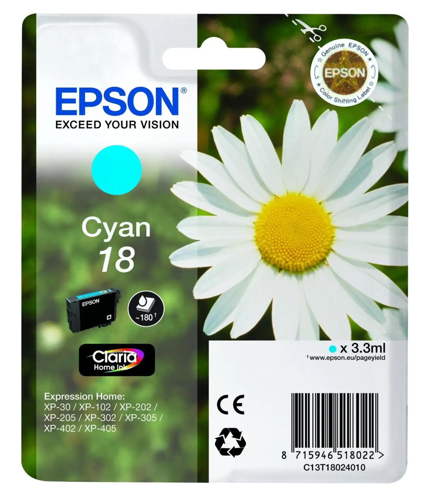 Epson 18 mustepatruuna syaani