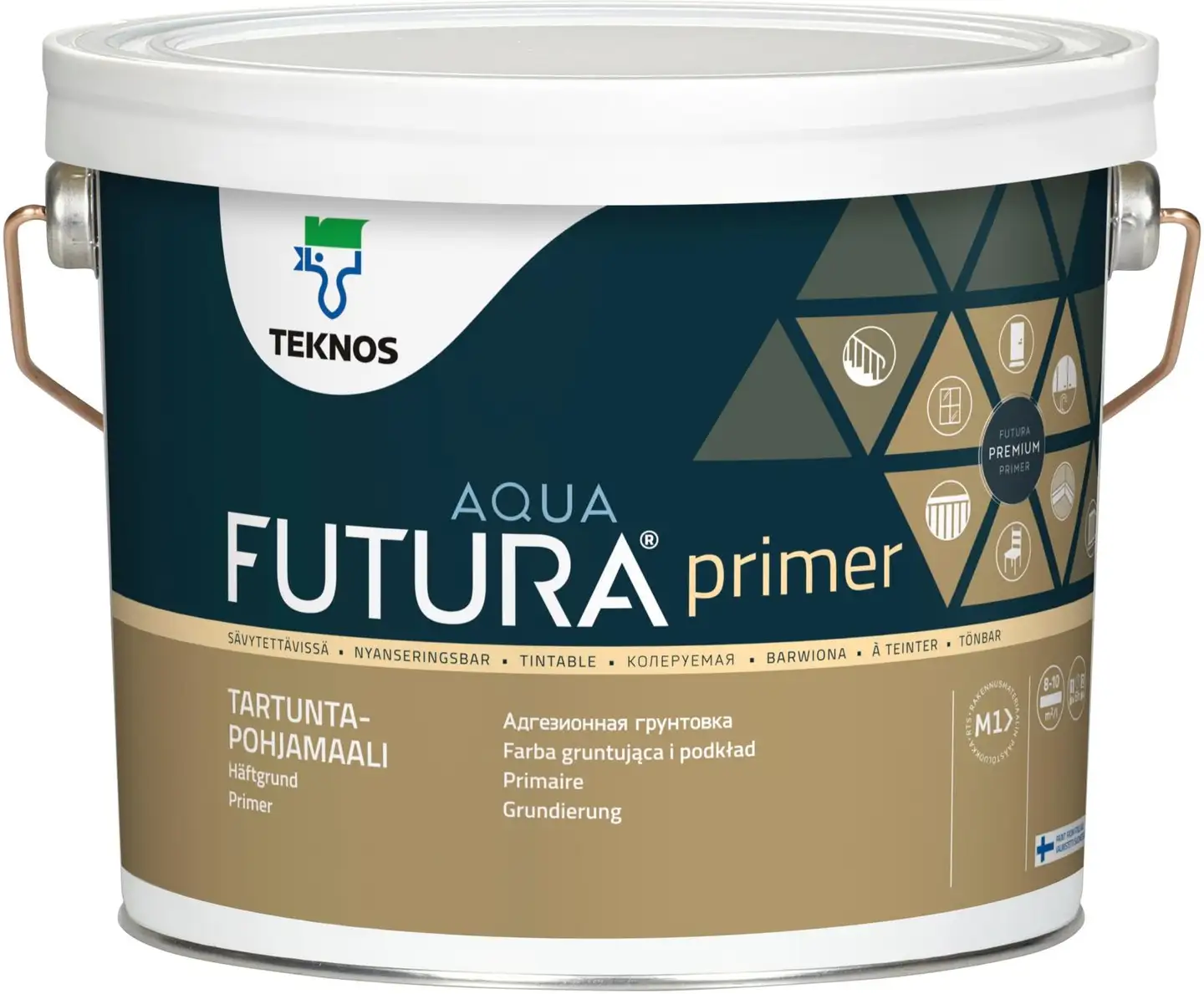 Teknos tartuntapohjamaali Futura Aqua Primer 2,7l PM3 sävytettävä