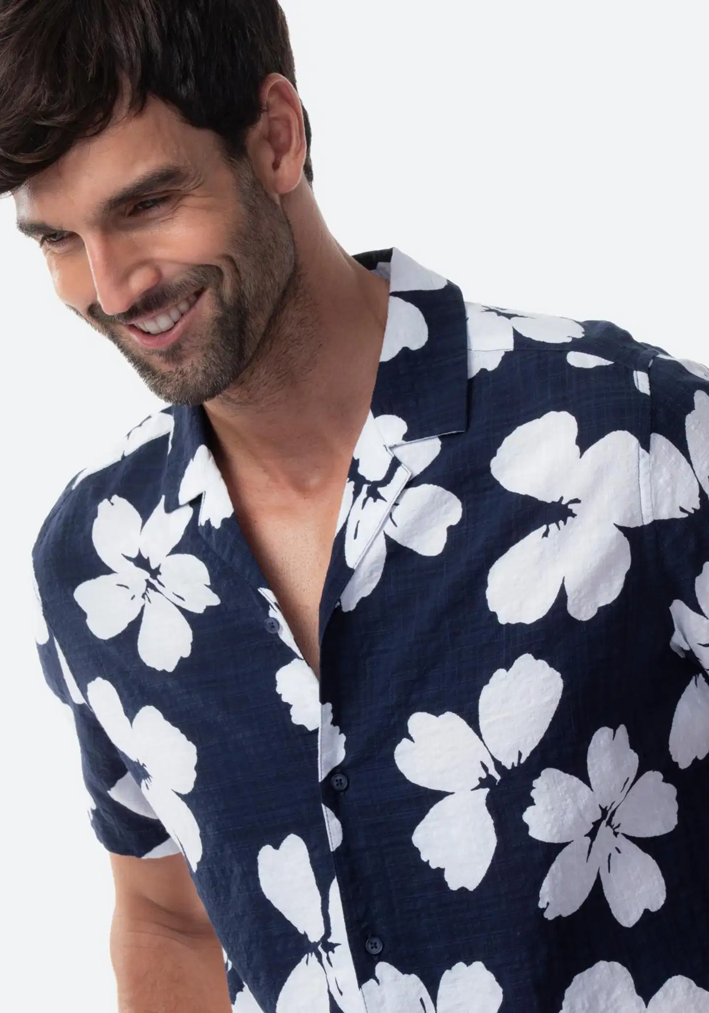 TEX miesten Hawaii-paita I274959 - NAVY DARK - 6