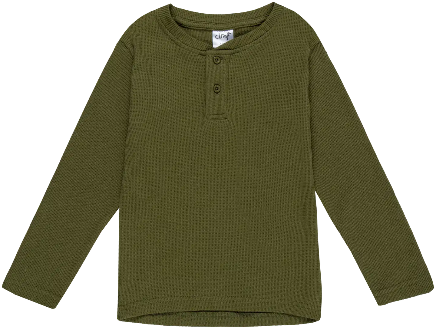 Ciraf lasten trikoopusero henley 25PC264008 - spaghnum - 1
