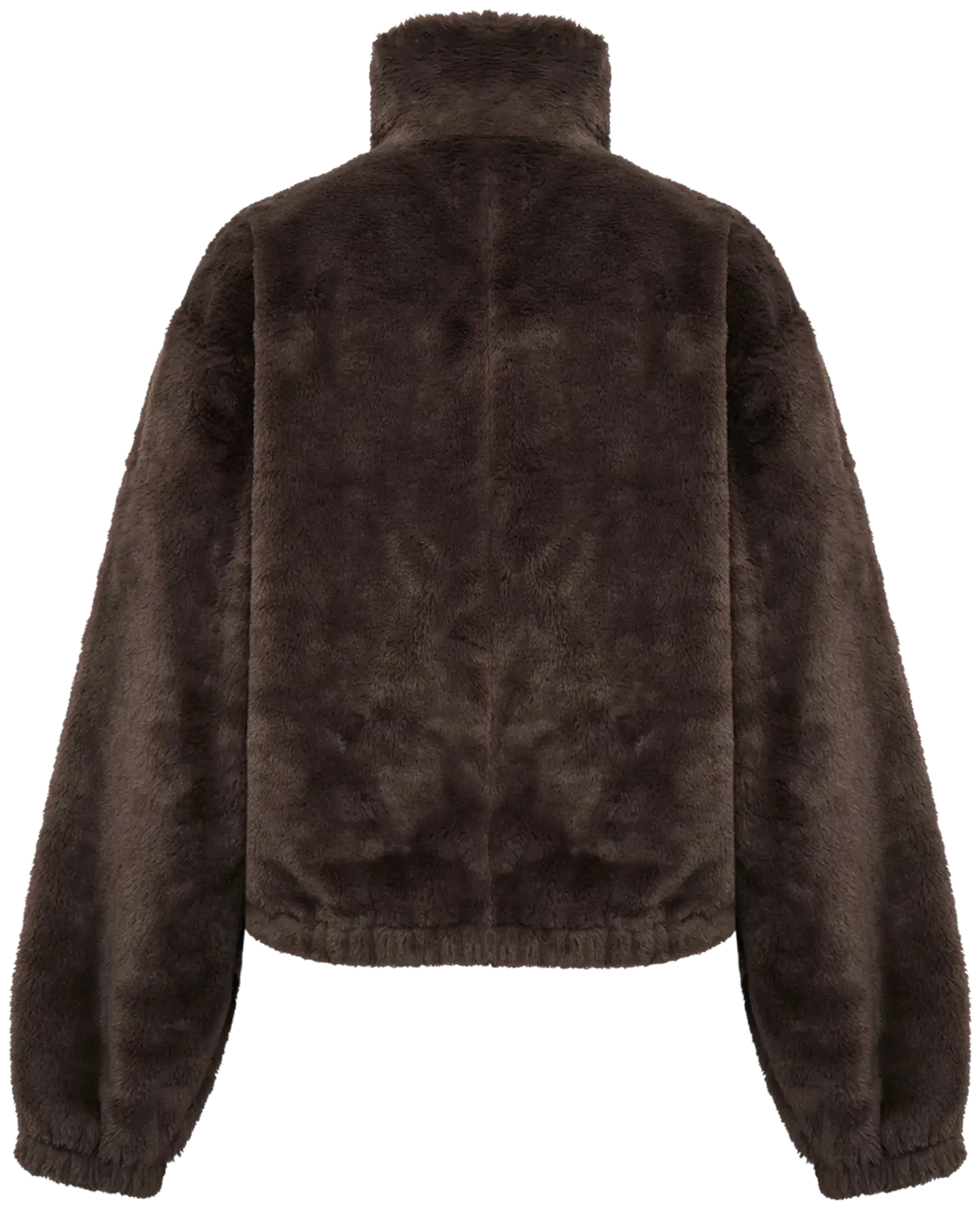WKLY, naisten pile-karvajakku vetoketjulla 220W312666 - Brown - 2