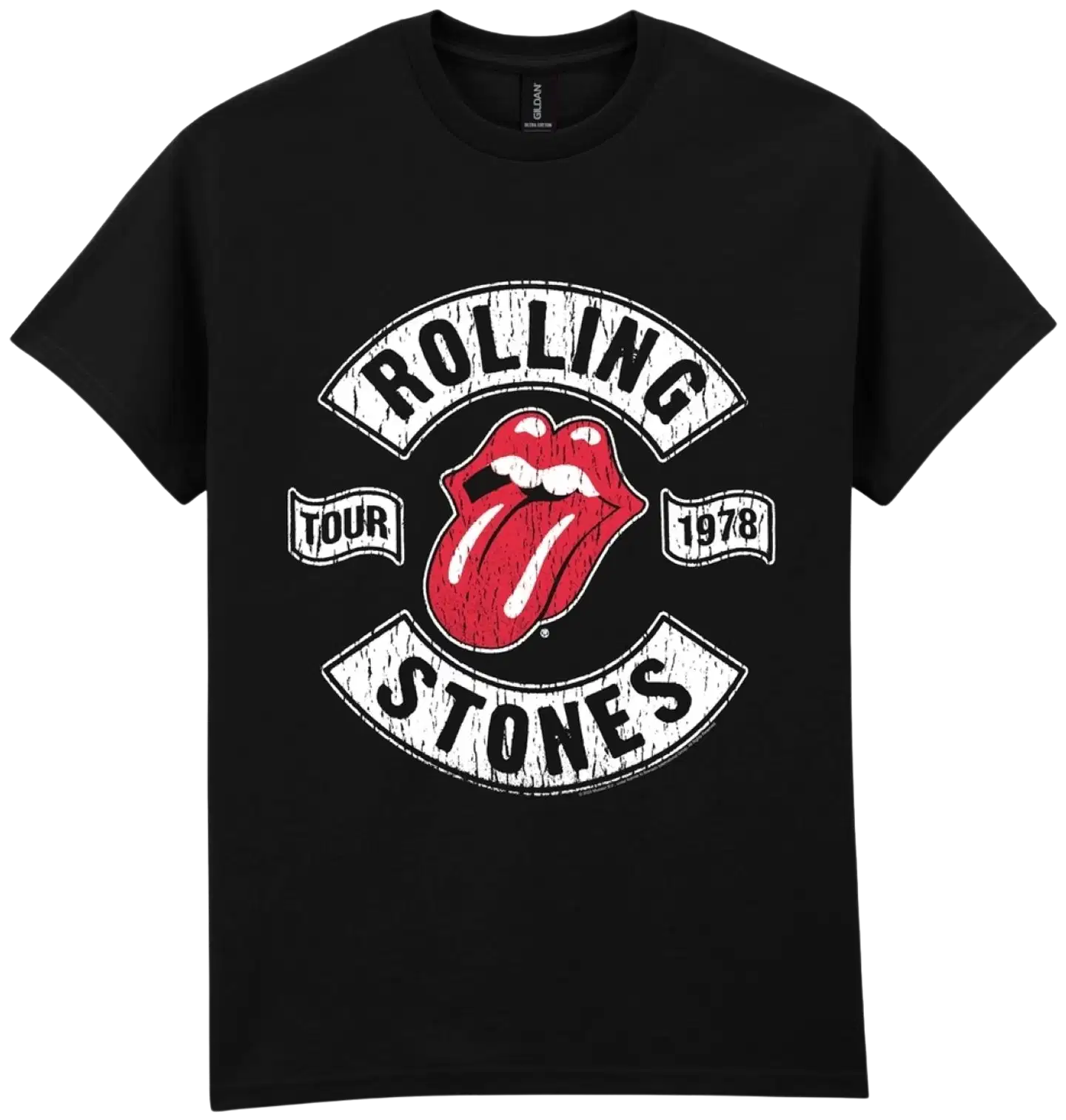 Miesten Rolling Stones T-paita TRS250 - MUSTA