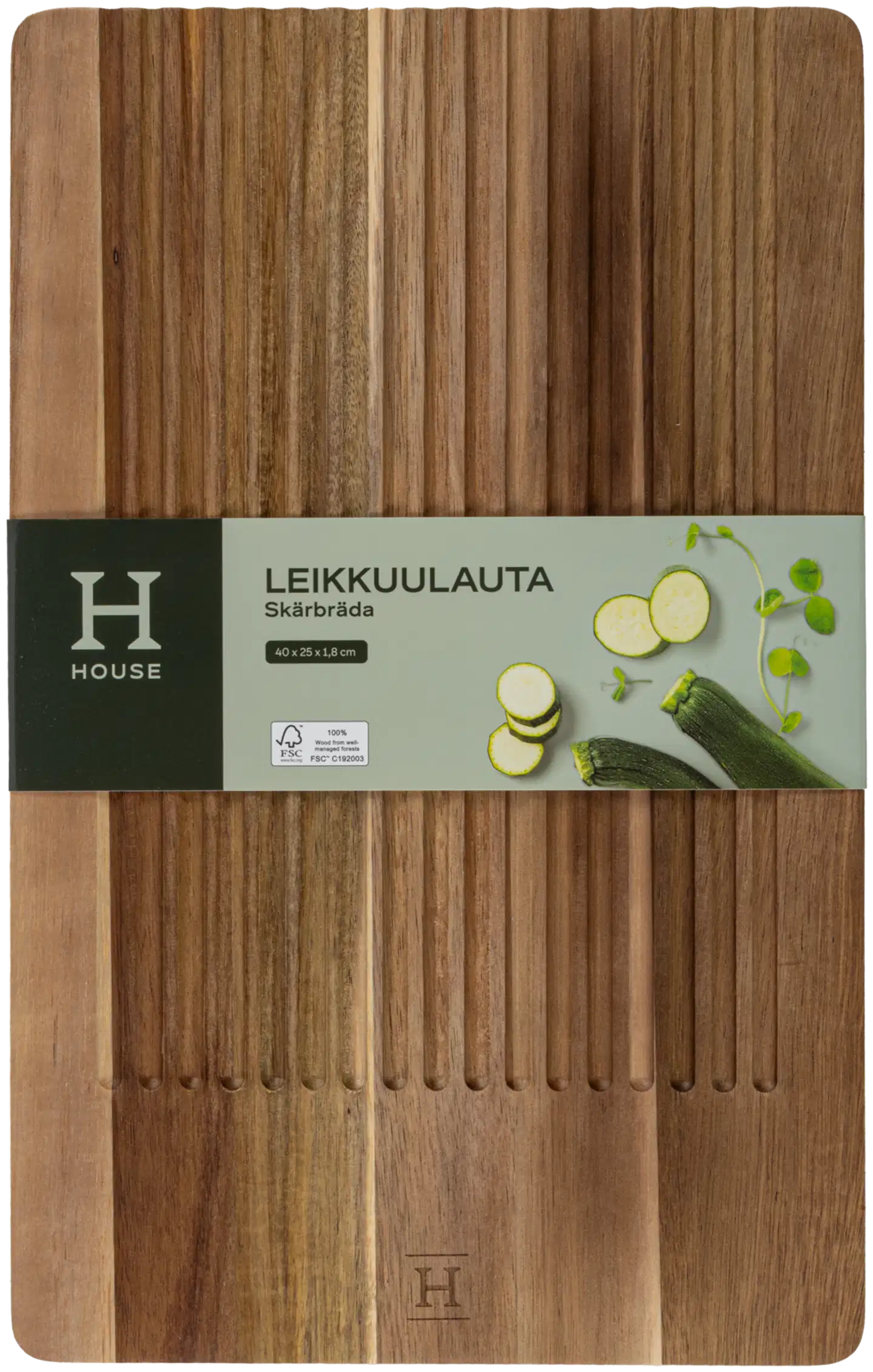 House leikkuulauta 40x25x1,8 cm akaasia - 3