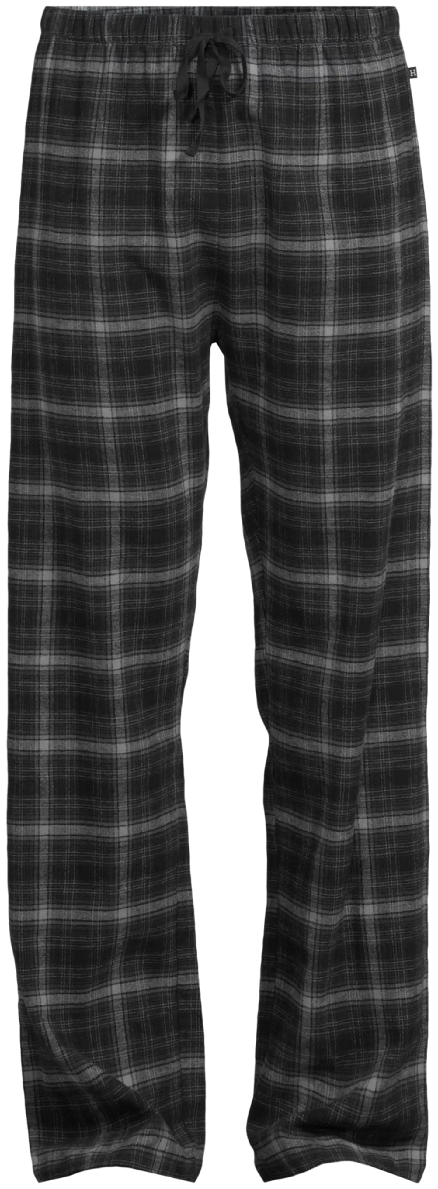 House miesten flanellihousut 191H382615 - BLACK - 2