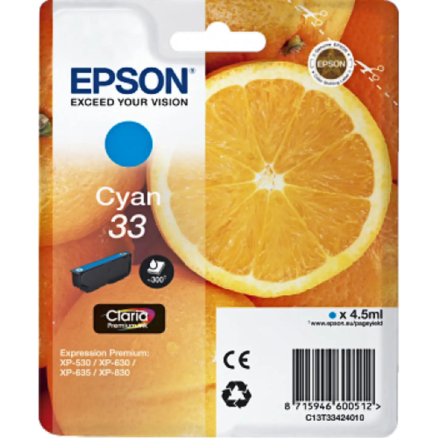 Epson 33 mustepatruuna syaani