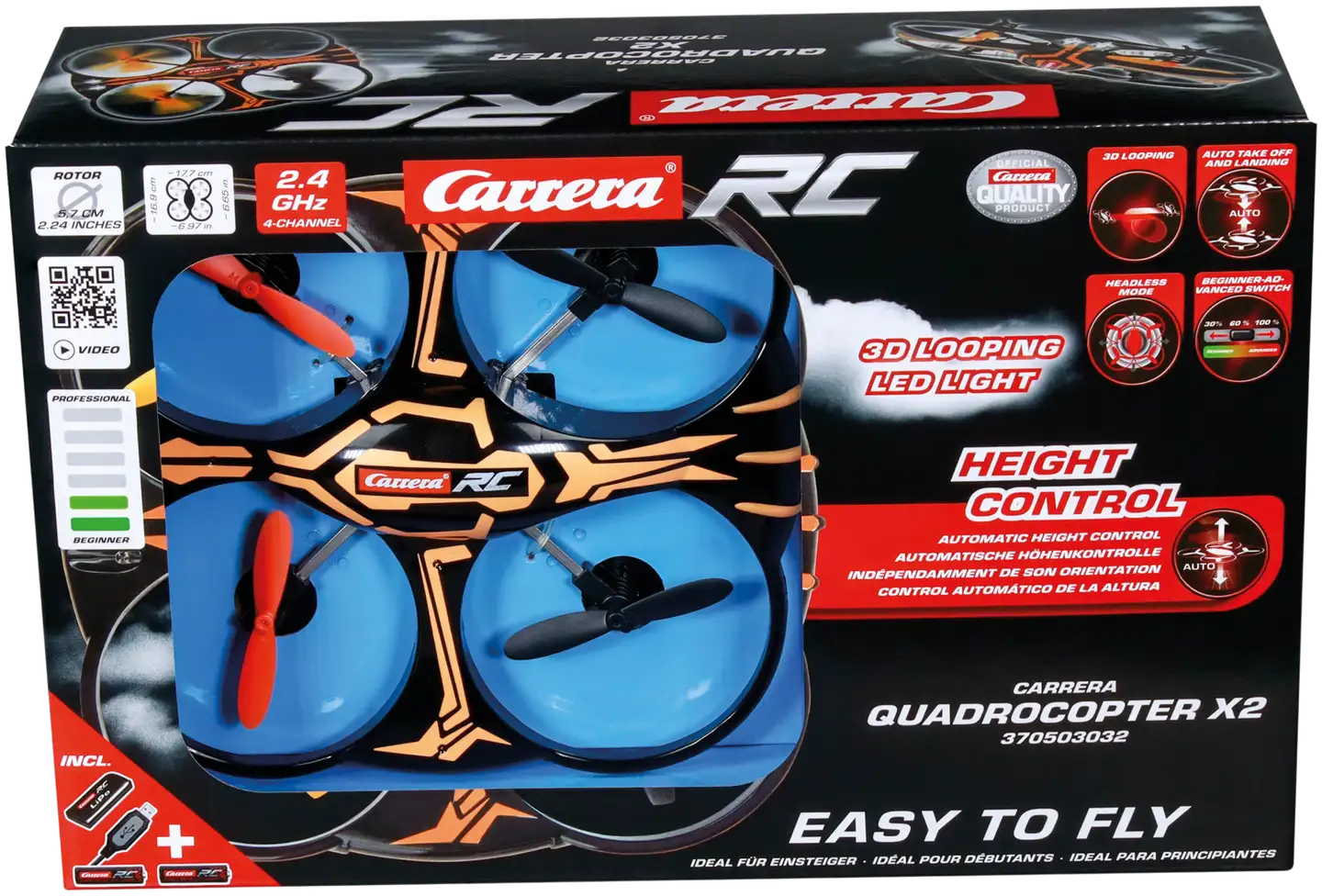 Carrera RC radio-ohjattava Quadrocopter 2,4 GHz X2 - 7