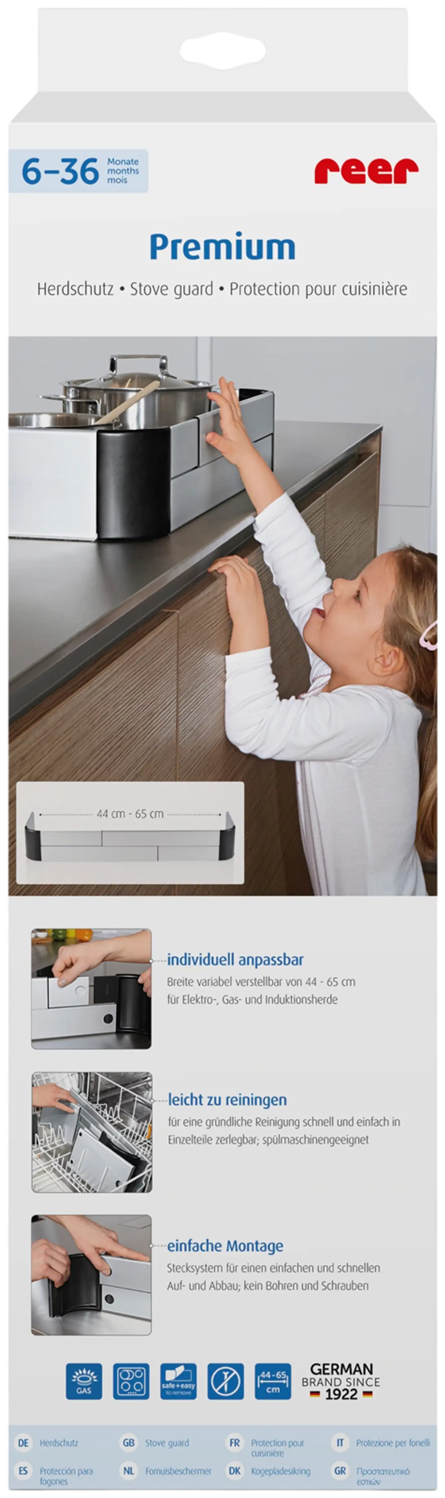 Reer säädettävä liesisuoja 44-65 cm - 4