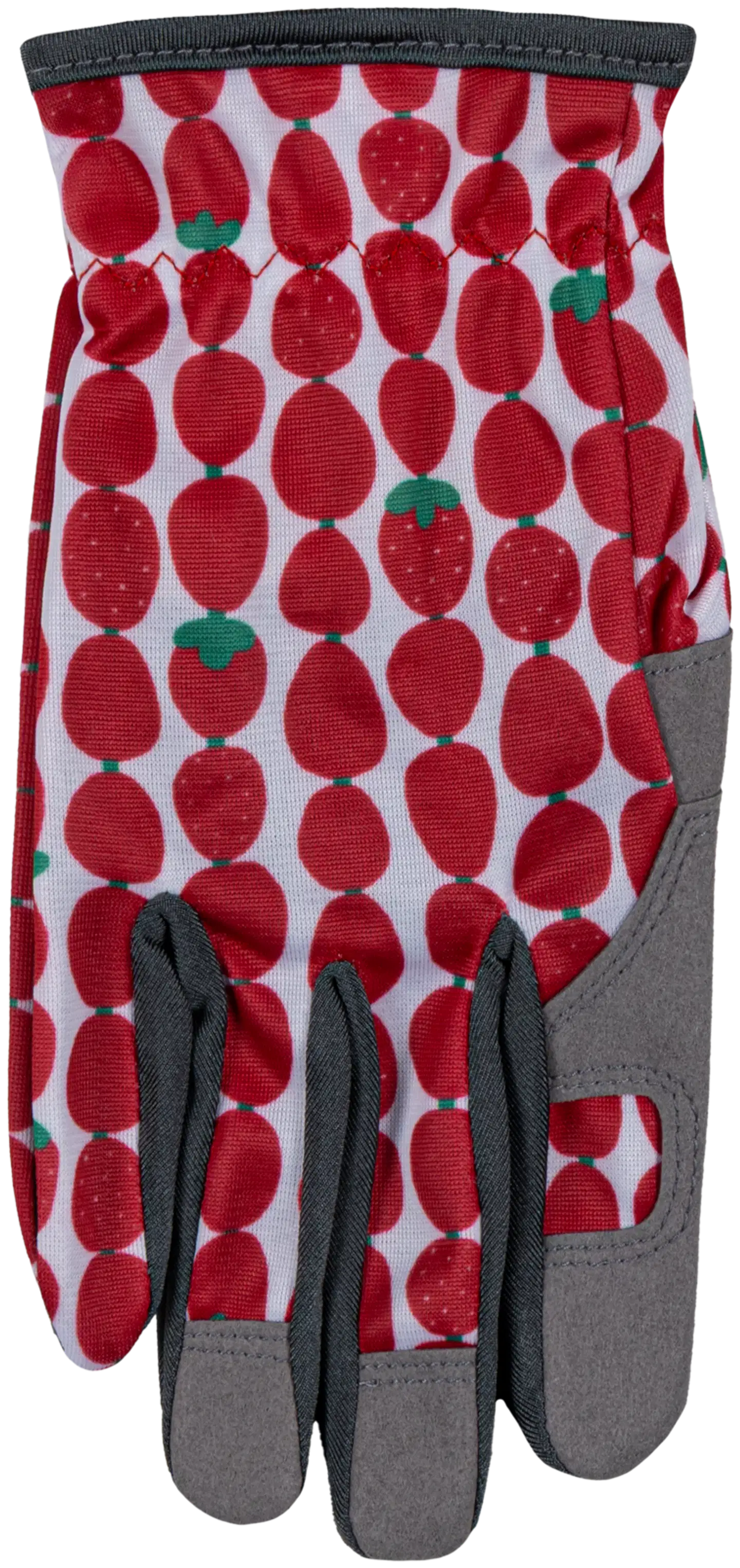 Kellen puutarhakäsine pehmustettu kämmen Mansikka WE2558PU-SB, PatternLab - Punainen - 1