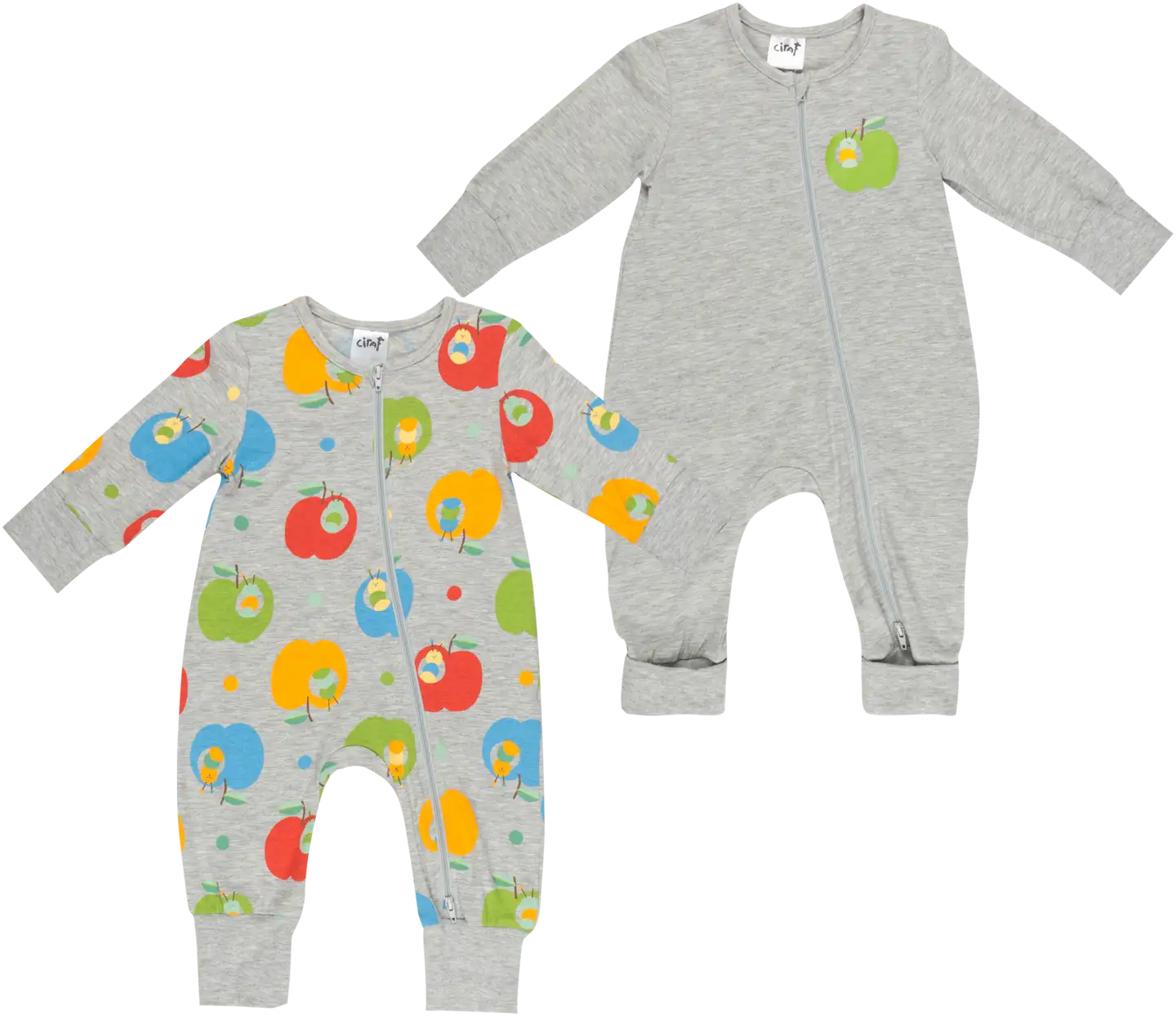 Ciraf vauvojen pyjama Omppu 2-pack PatternLab - Optic White & aop - 1