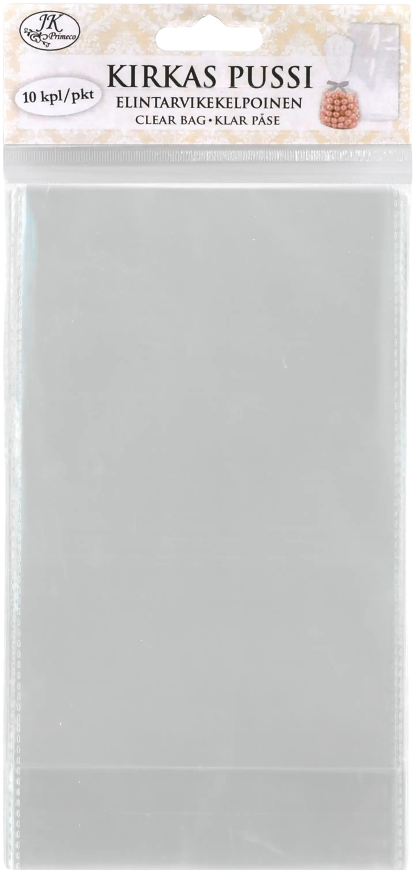 J.K. Primeco kirkas pussi 9,5 x 20cm 10kpl