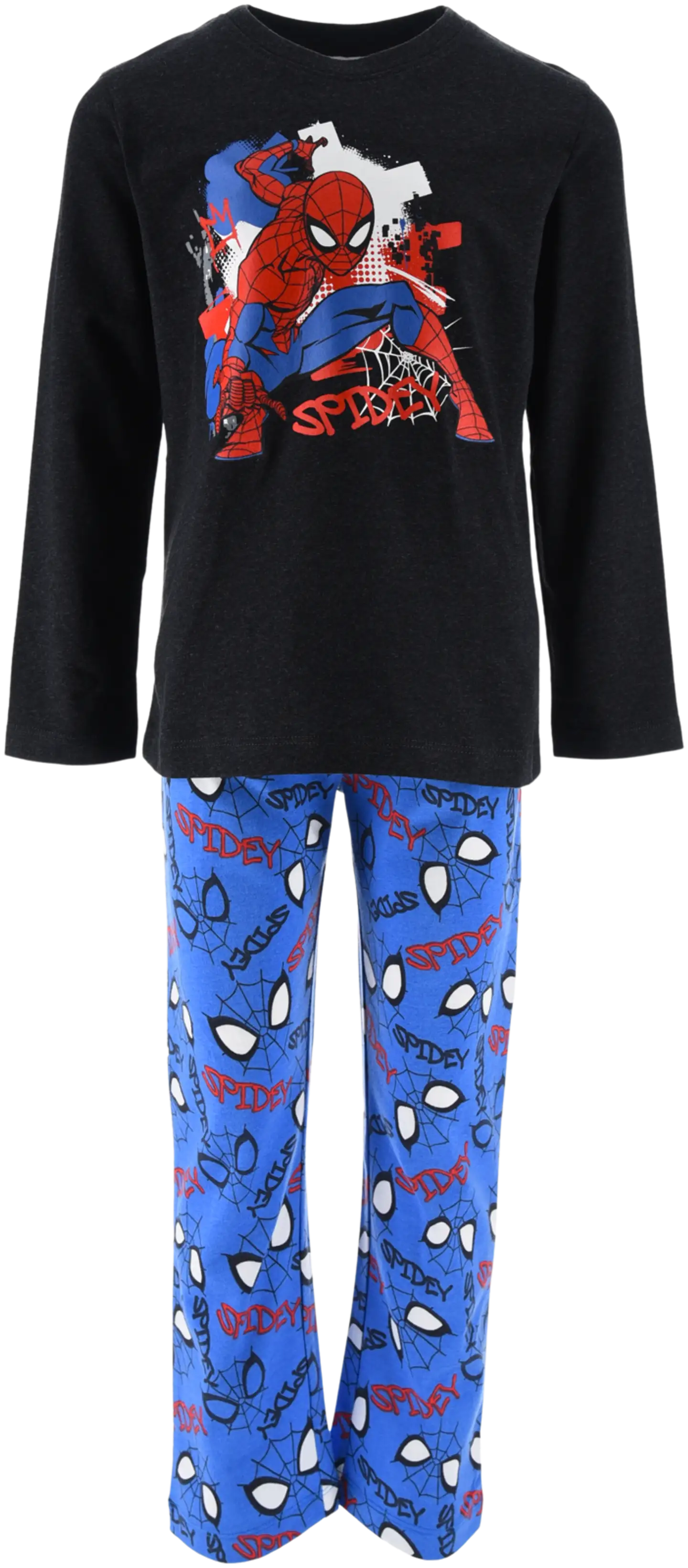 Spiderman lasten pyjama HY70610 - Harmaa/sininen