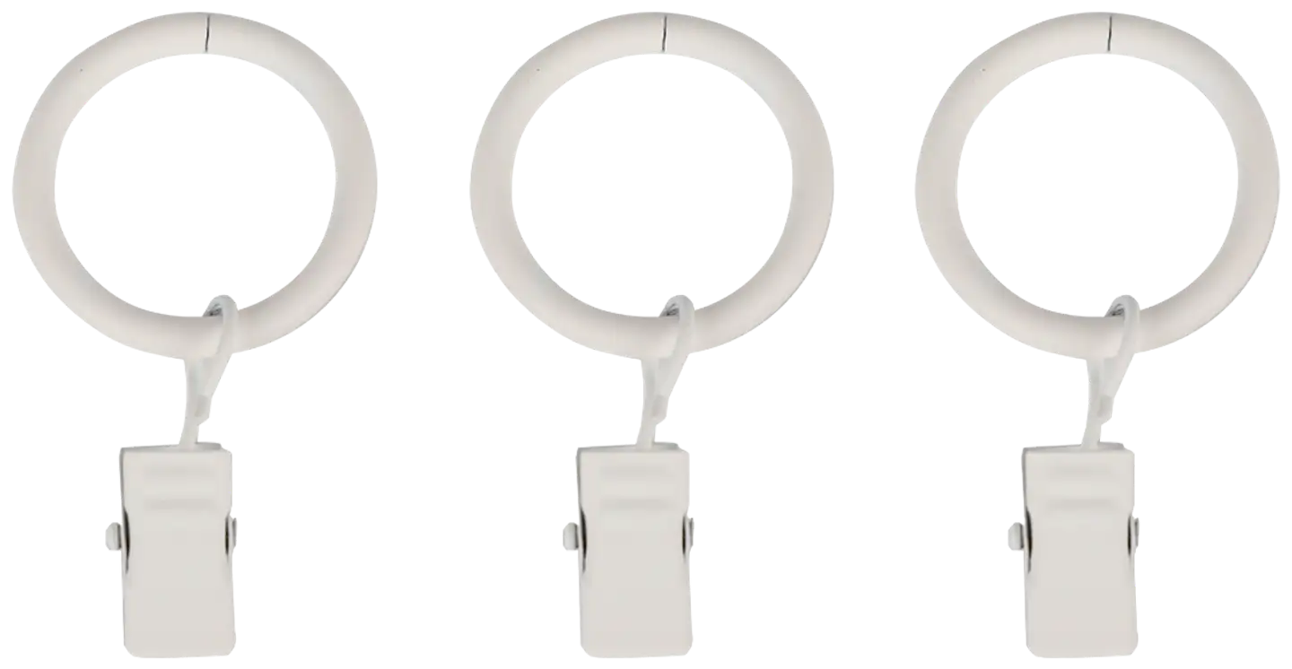 Ihanin verhorengas nipistimellä valkoinen 25/32mm 10kpl - 1