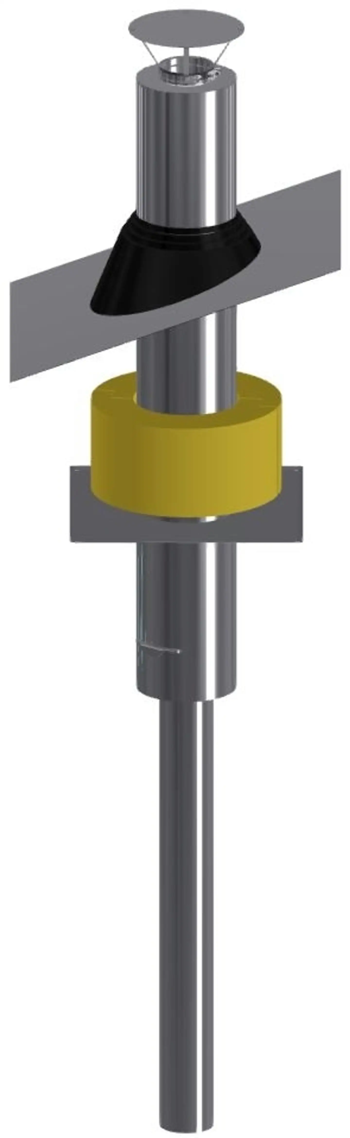 Schiedel saunapiippupaketti Ø115mm 2,4m kirkas RST savupellillä