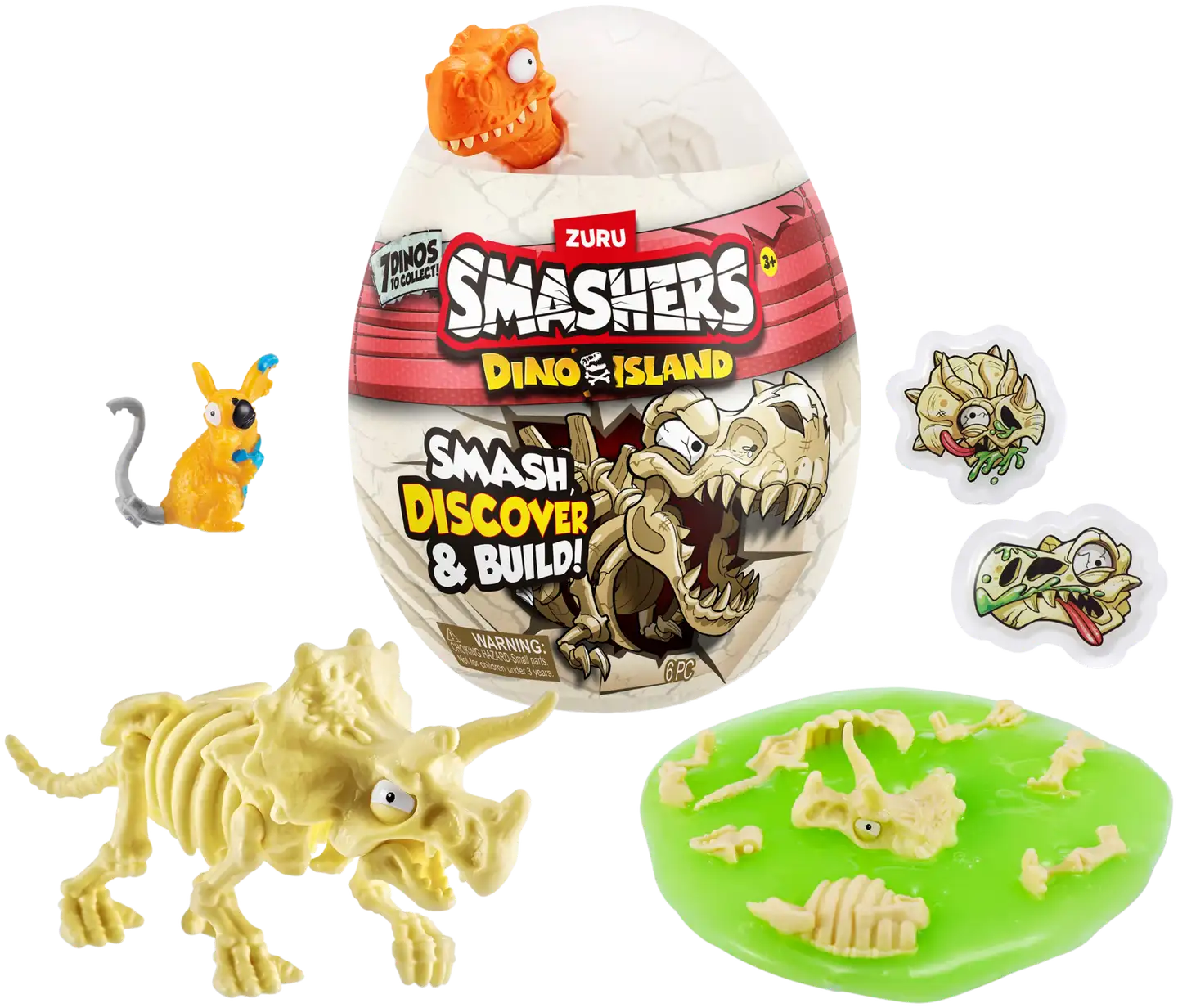 Smashers yllätyslelu Dino Island Nano Egg Series 1, erilaisia - 1