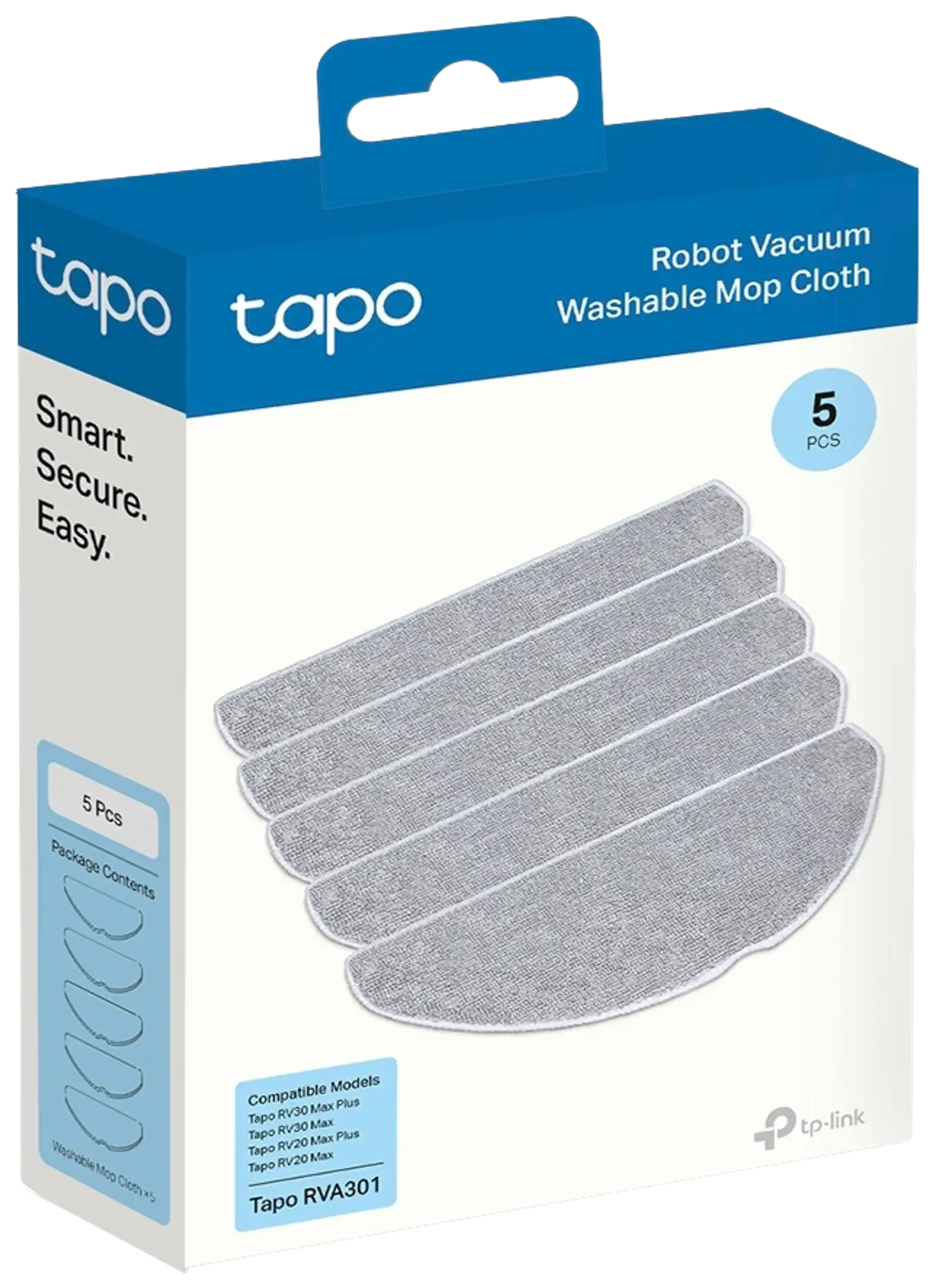 TP-Link Tapo RVA301 robottipölynimurin pestävä moppi, 5 kpl - 2