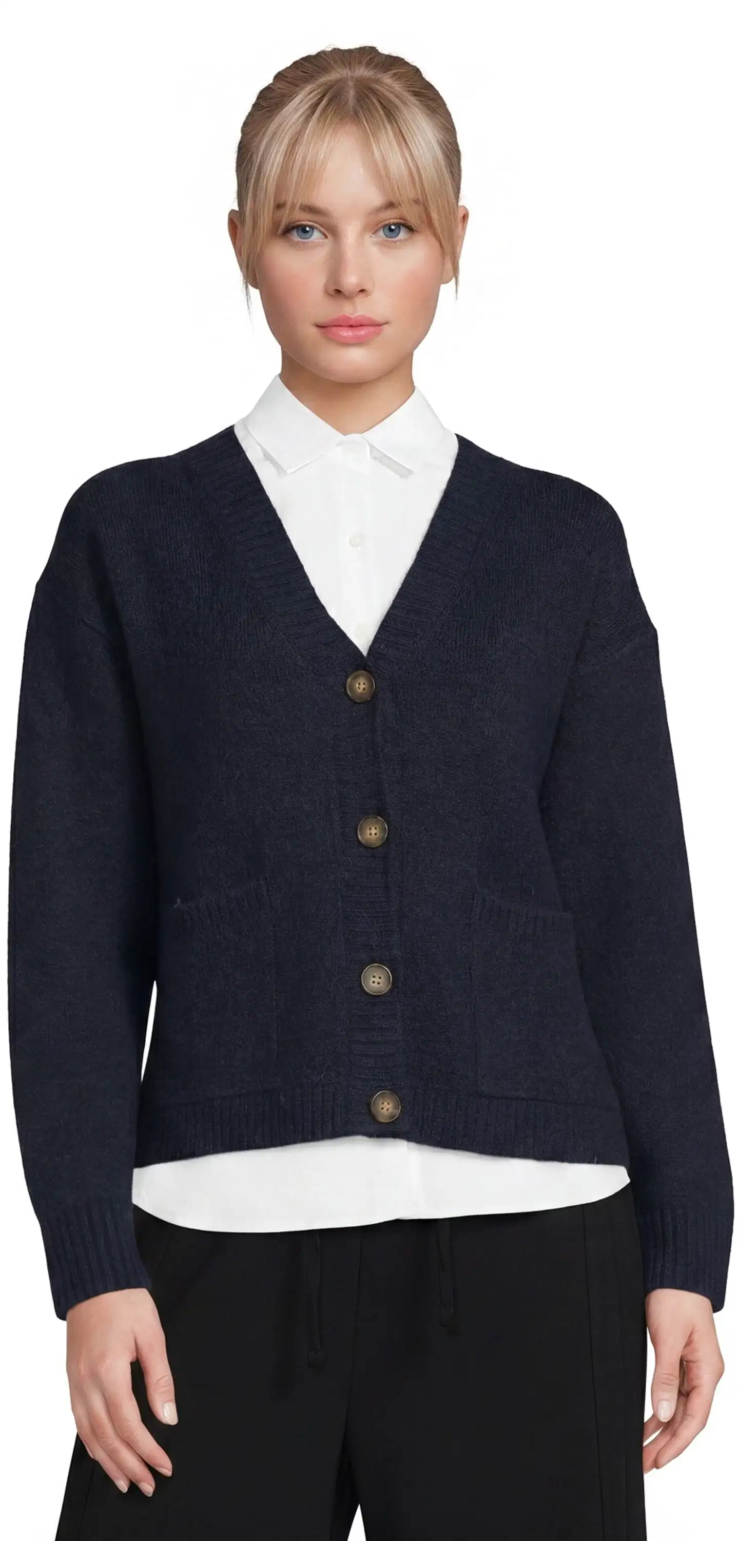 House naisten neuletakki Fluffy-C - D.blue - 1