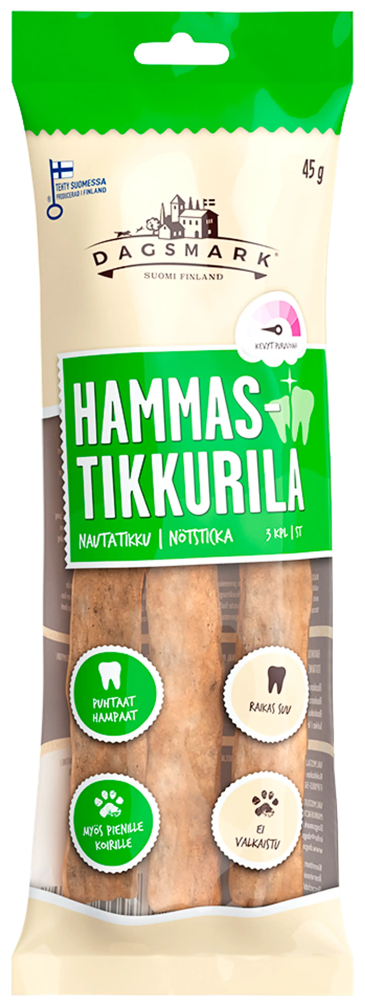 Dagsmark HAMMASTIKKURILA nautatikku 45 g