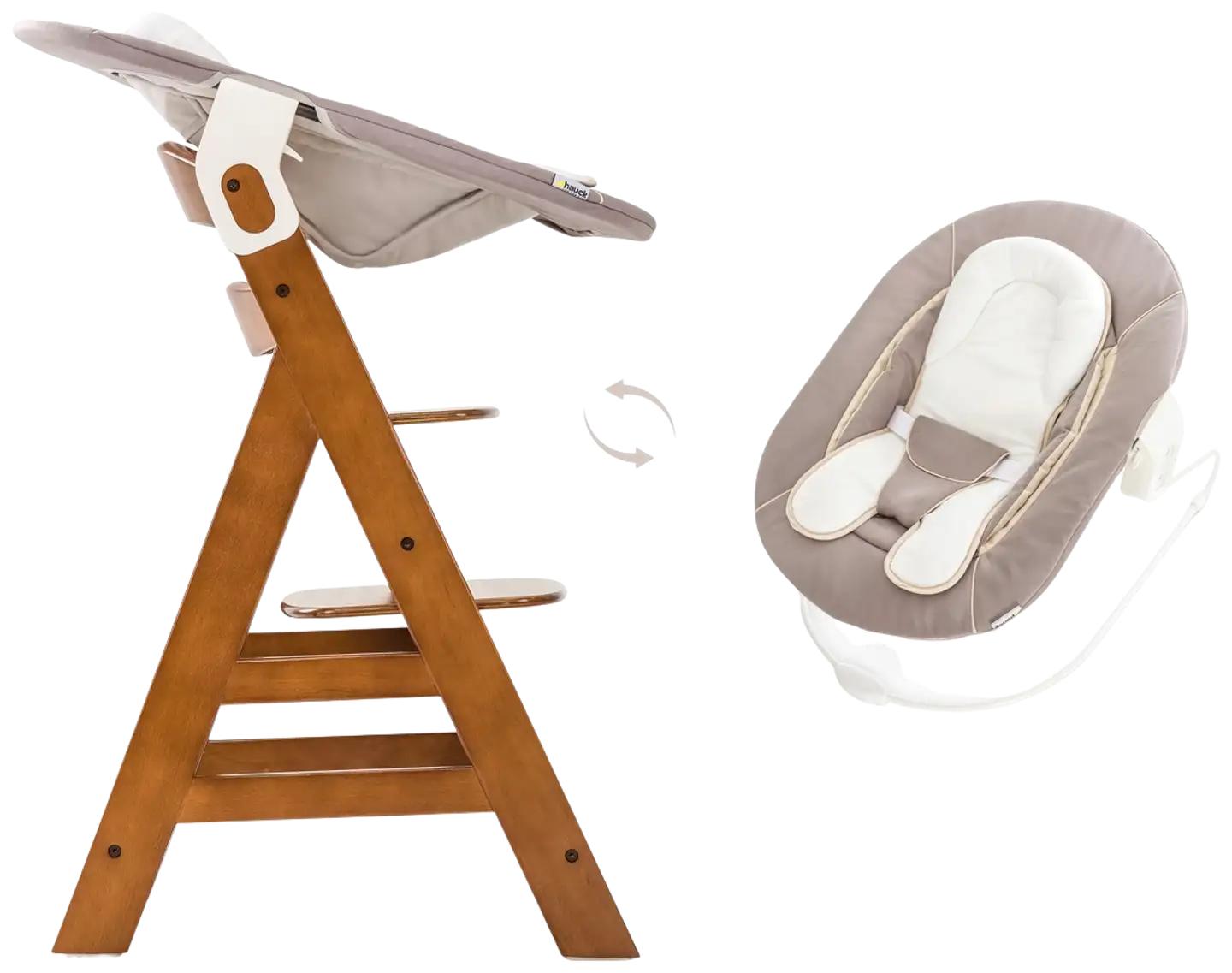 Hauck sitteri ja syöttötuolin istuin Alpha beige - 13