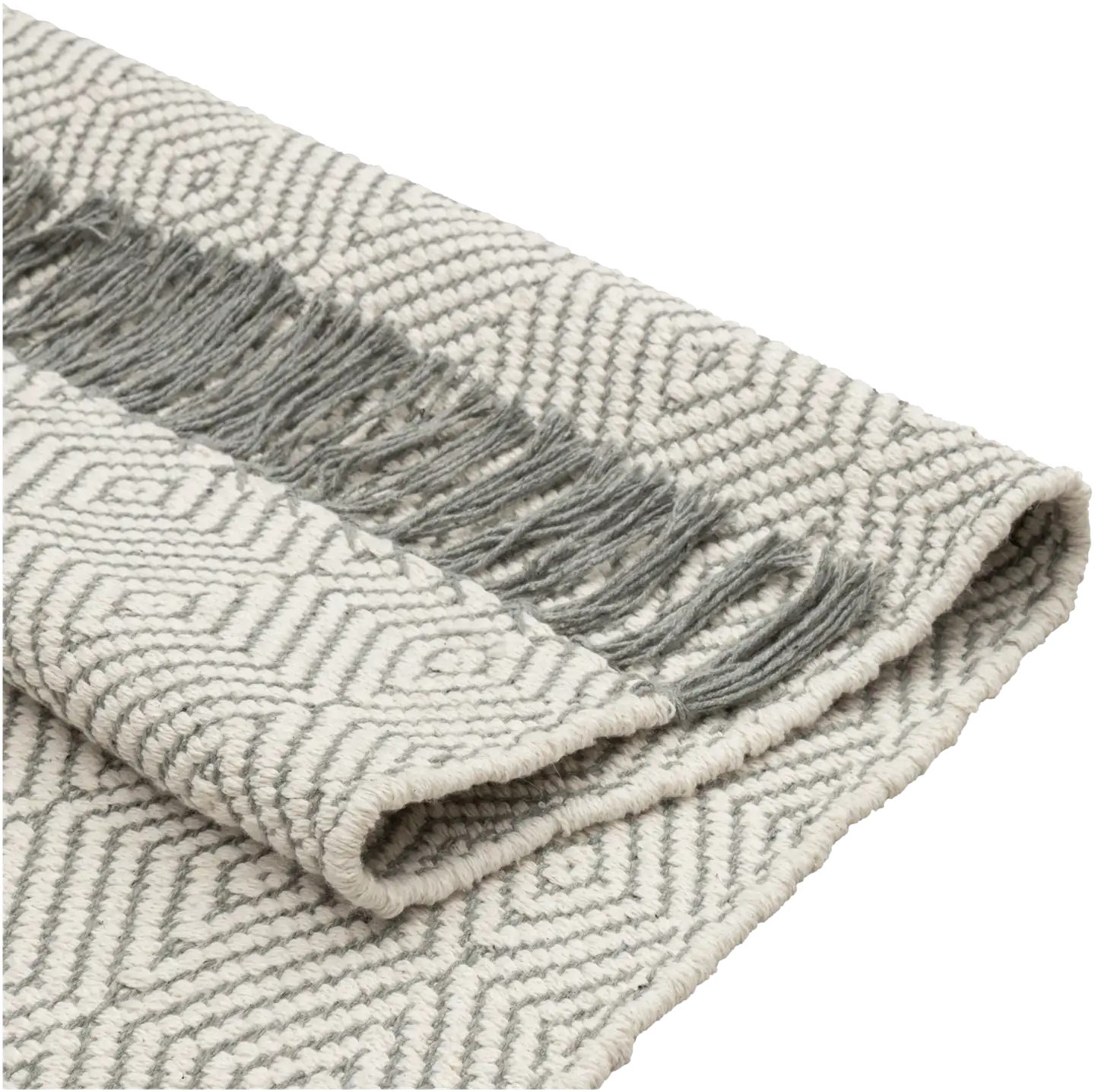 House puuvillamatto Twill 60x90 cm luonnonvalkoinen/vaaleanharmaa - 3