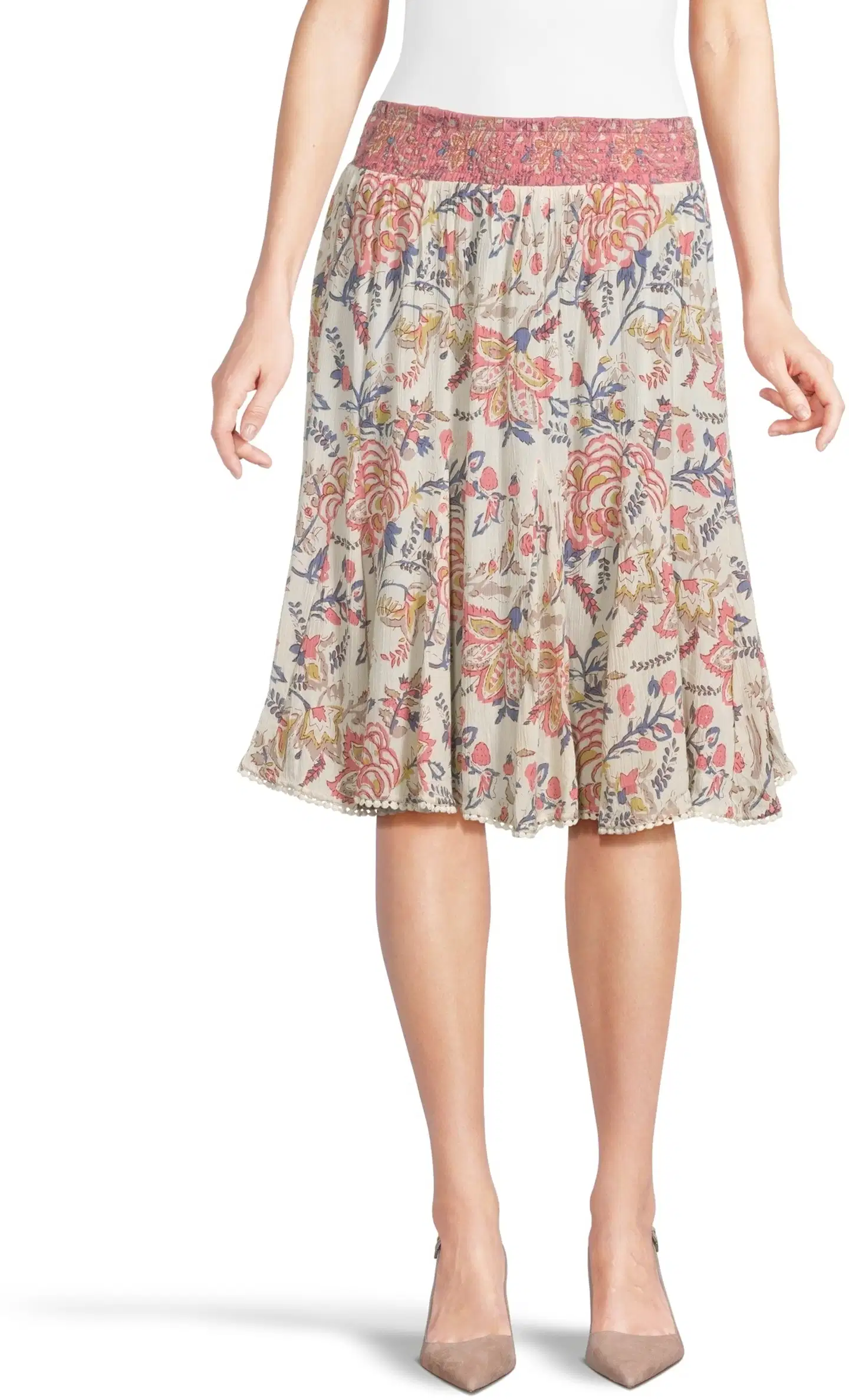 Margaux Riviera naisten hame SDSLSK013 - Pink AOP - 1