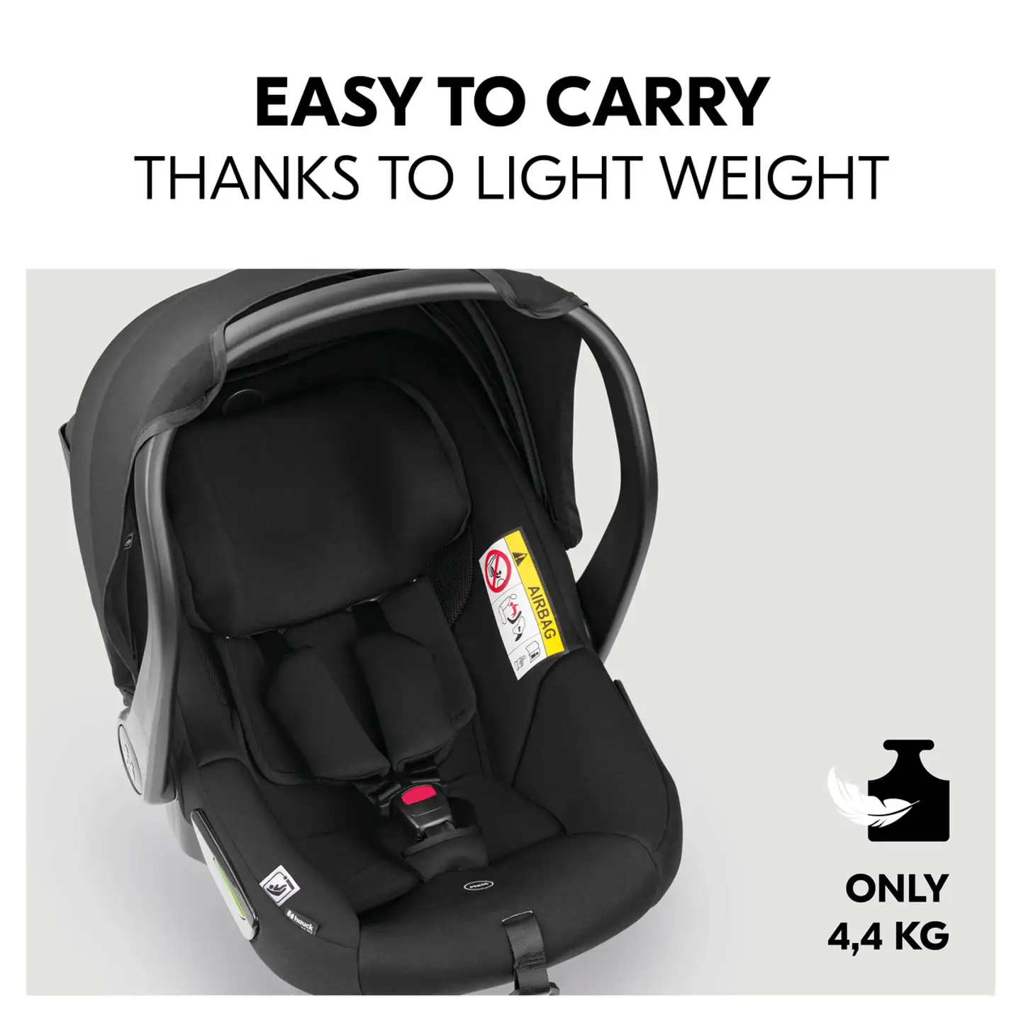 Hauck turvaistuin + telakka Drive N Care Set 40-87 cm musta - 11