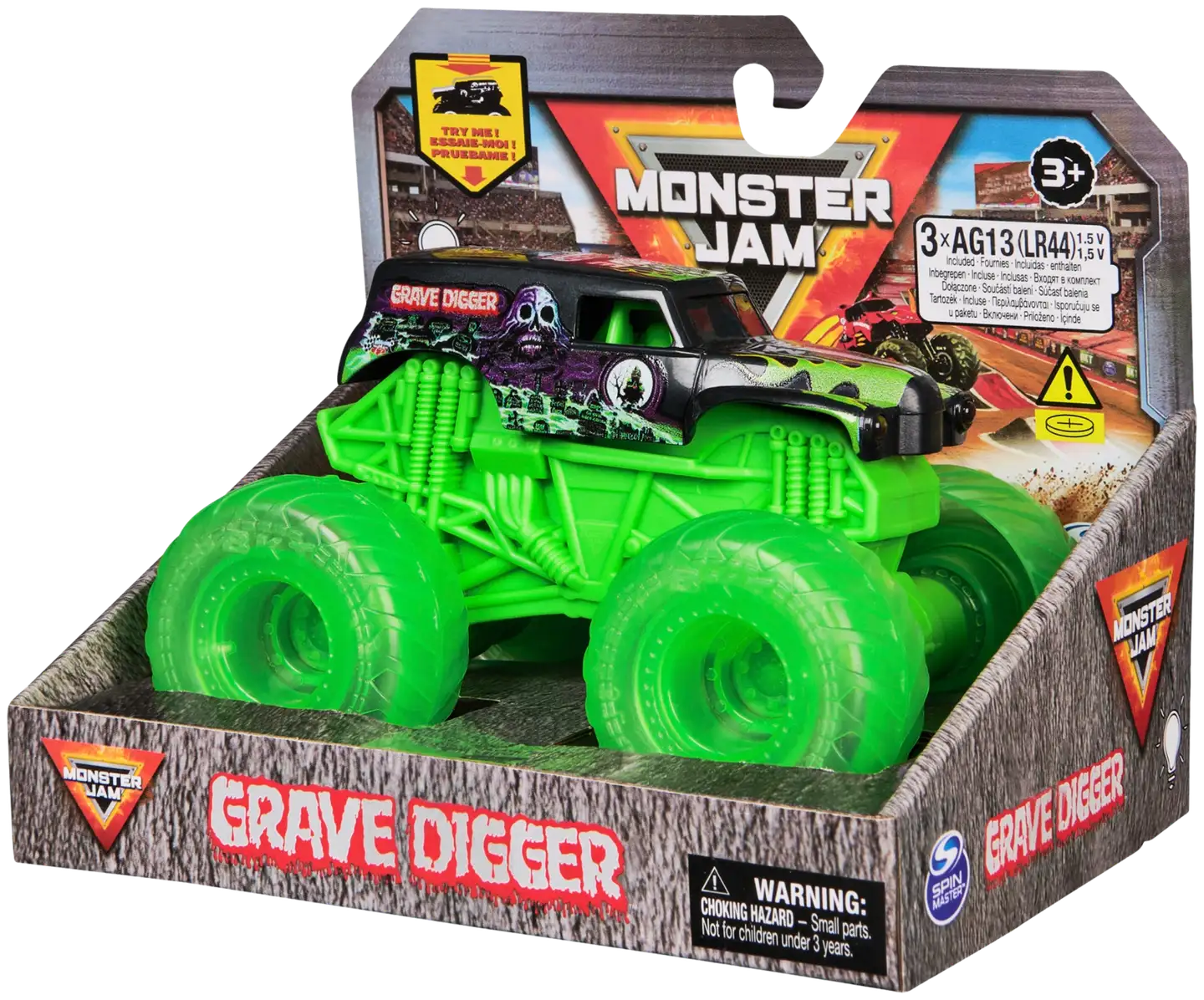Monster Jam 1:43 Valaistuvat renkaat auto - 2