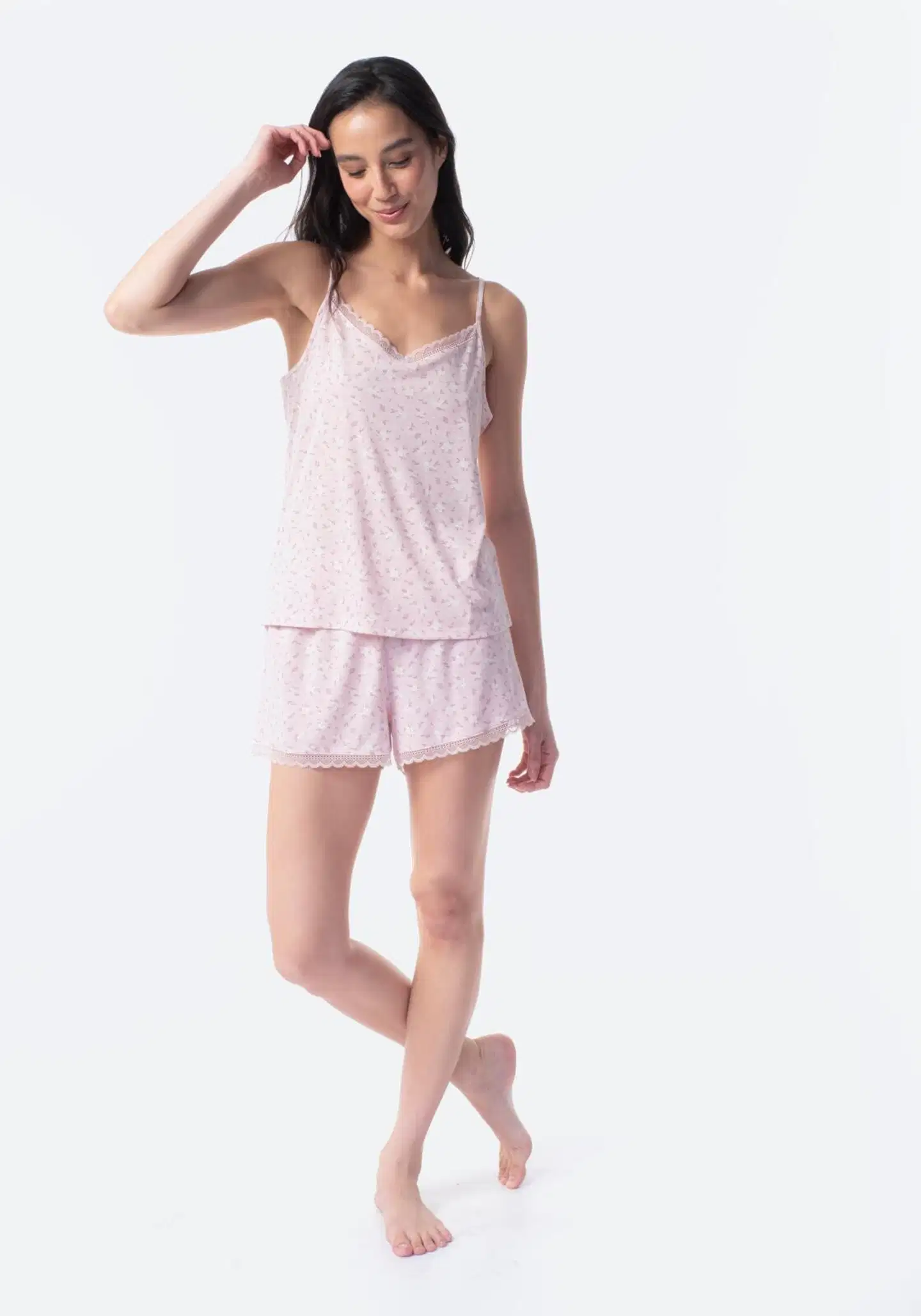 TEX naisten shortsipyjama I279927 - pink - 1
