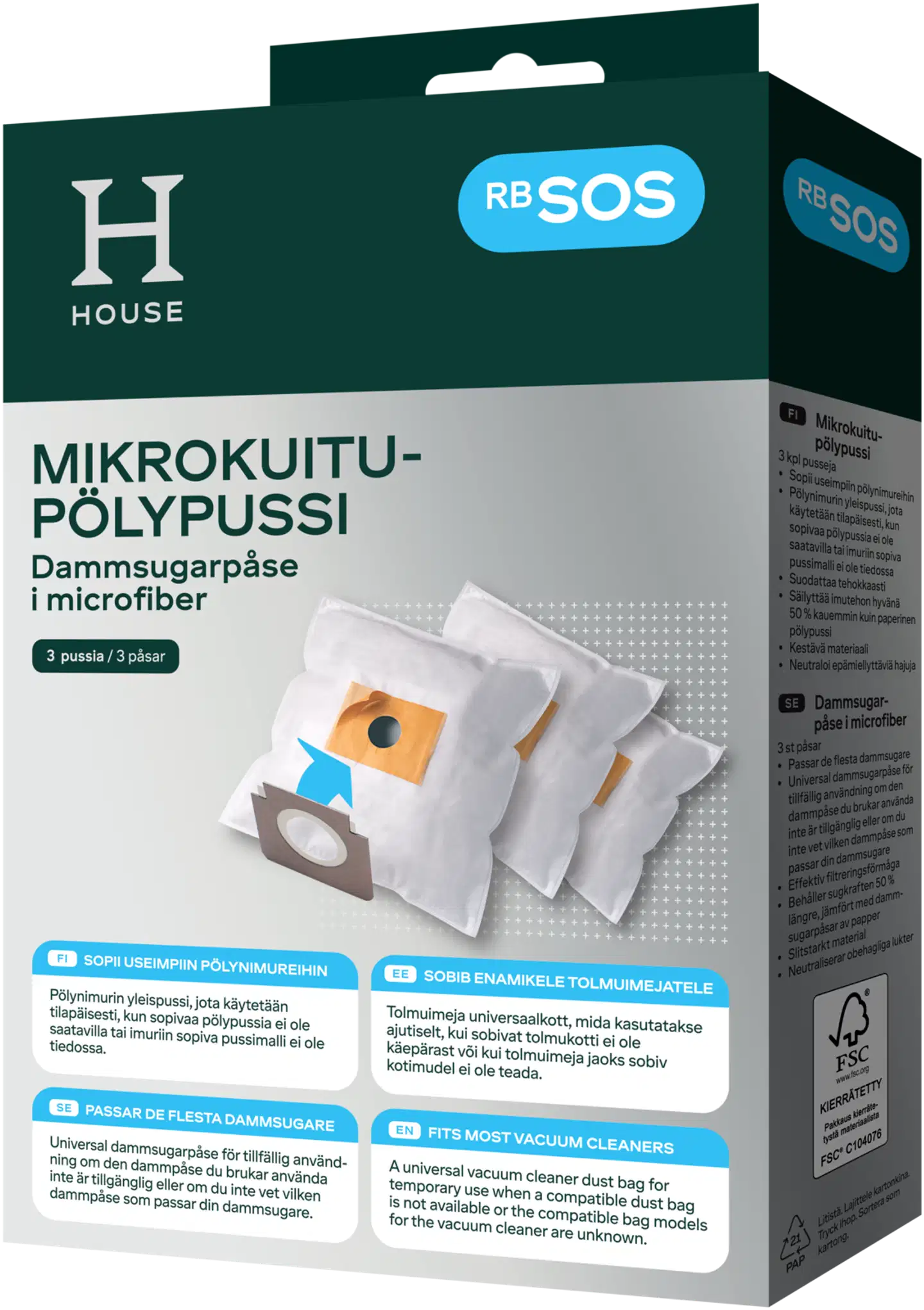 House RBsos pölypussi 3 kpl - 1