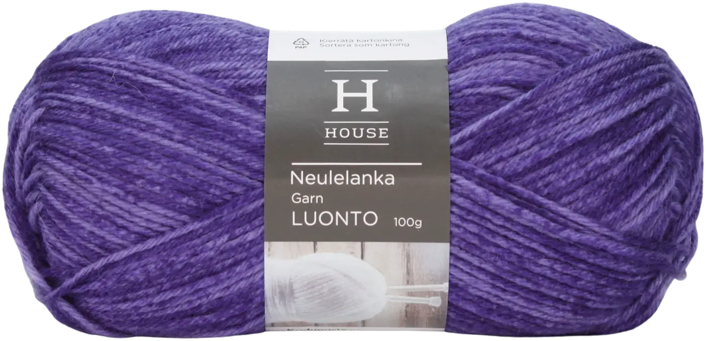 House kuviolanka Luonto 100 g Purple 31585