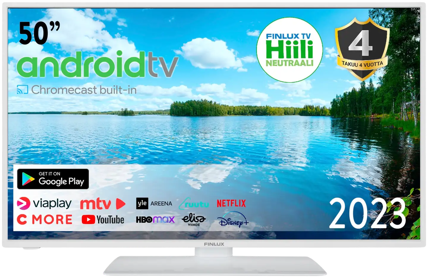 Finlux 50" 4K UHD Android Smart TV 50G9WCMI valkoinen - 1