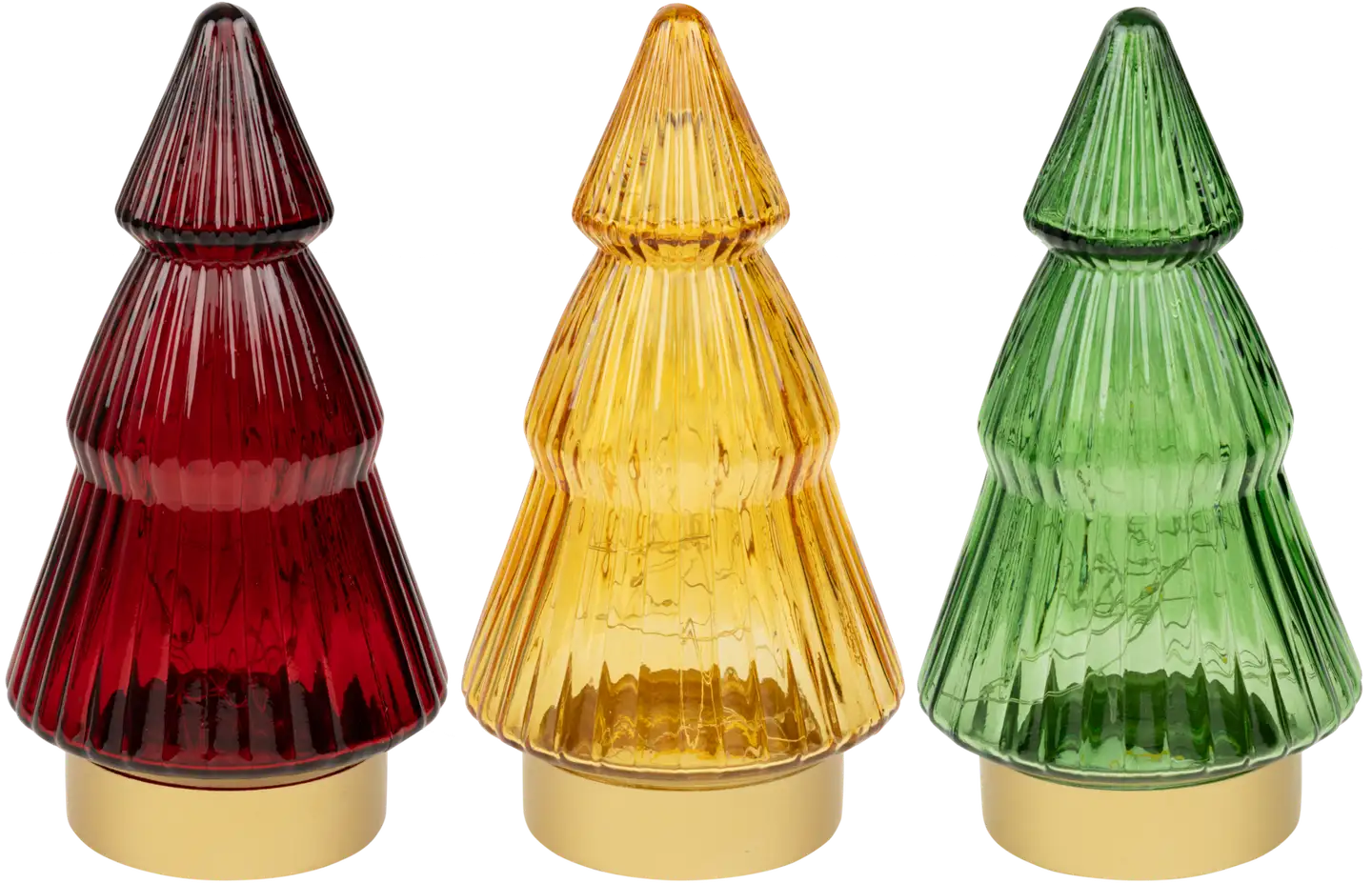 Pöytäkoriste lasikuusi LED-valolla, erilaisia - 1