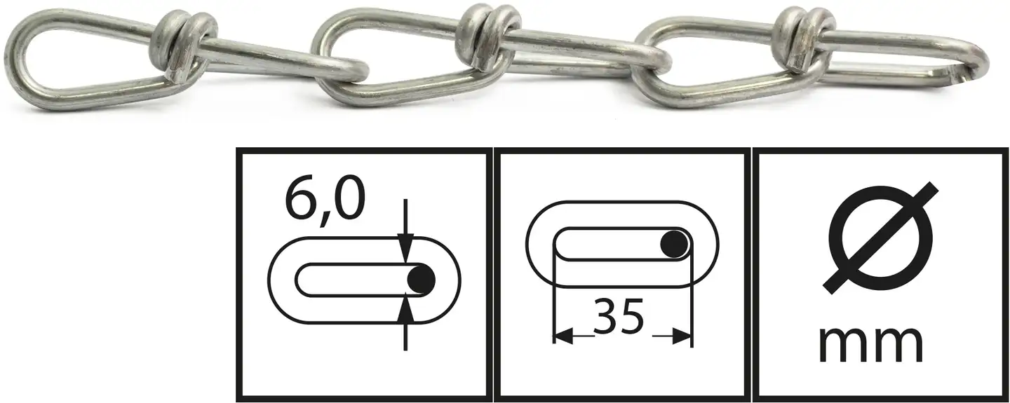 Habo solmuketju 3,1mm sinkitty 2m - 1