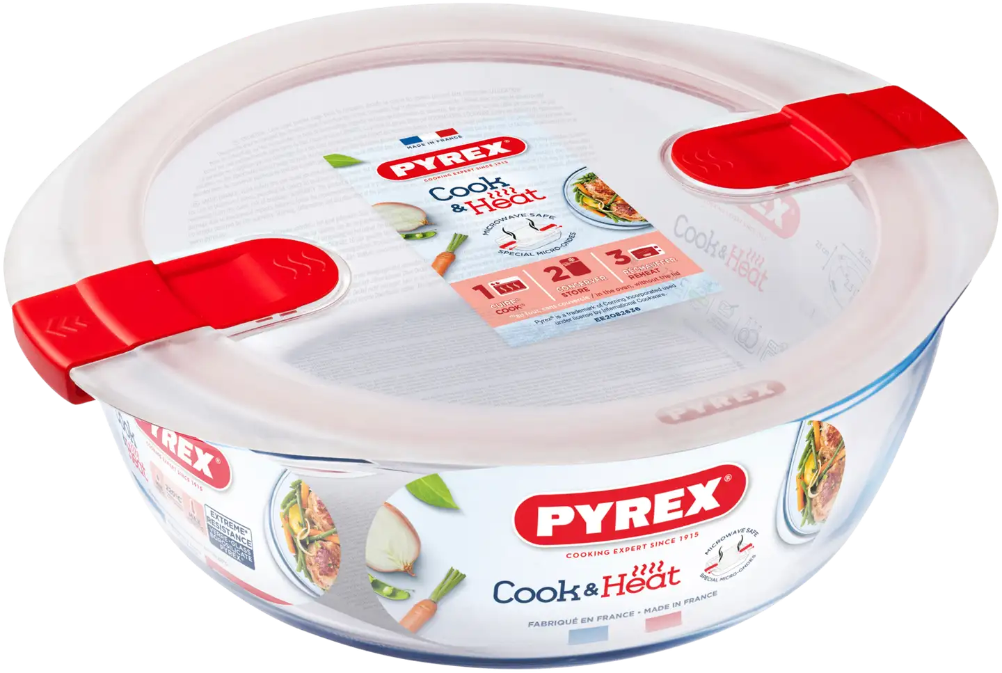 Pyrex Cook & Heat vuoka 1,1l kannella 18cm - 1