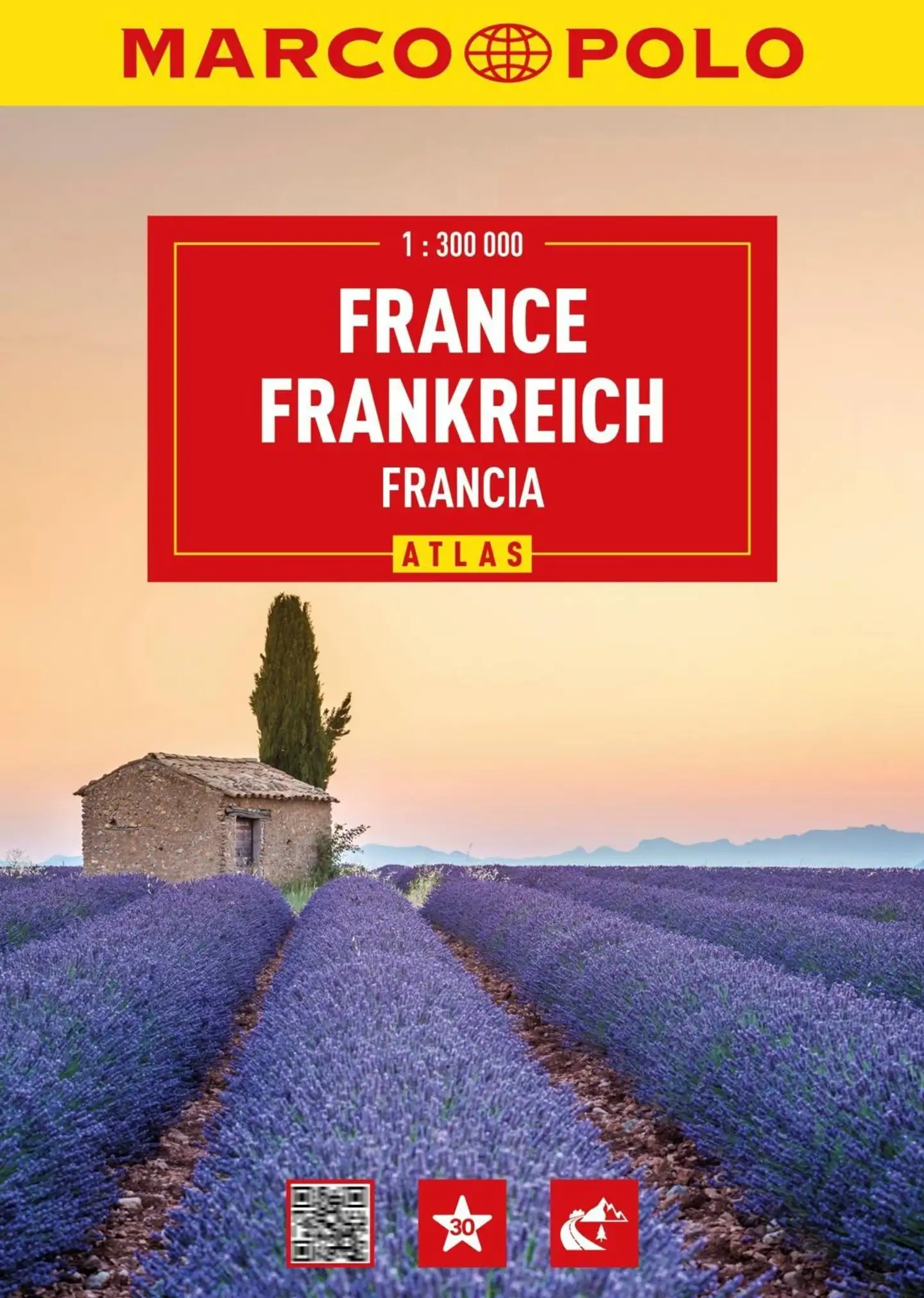 France - Marco Polo Road atlas - Ranska tiekartasto 1:300 000