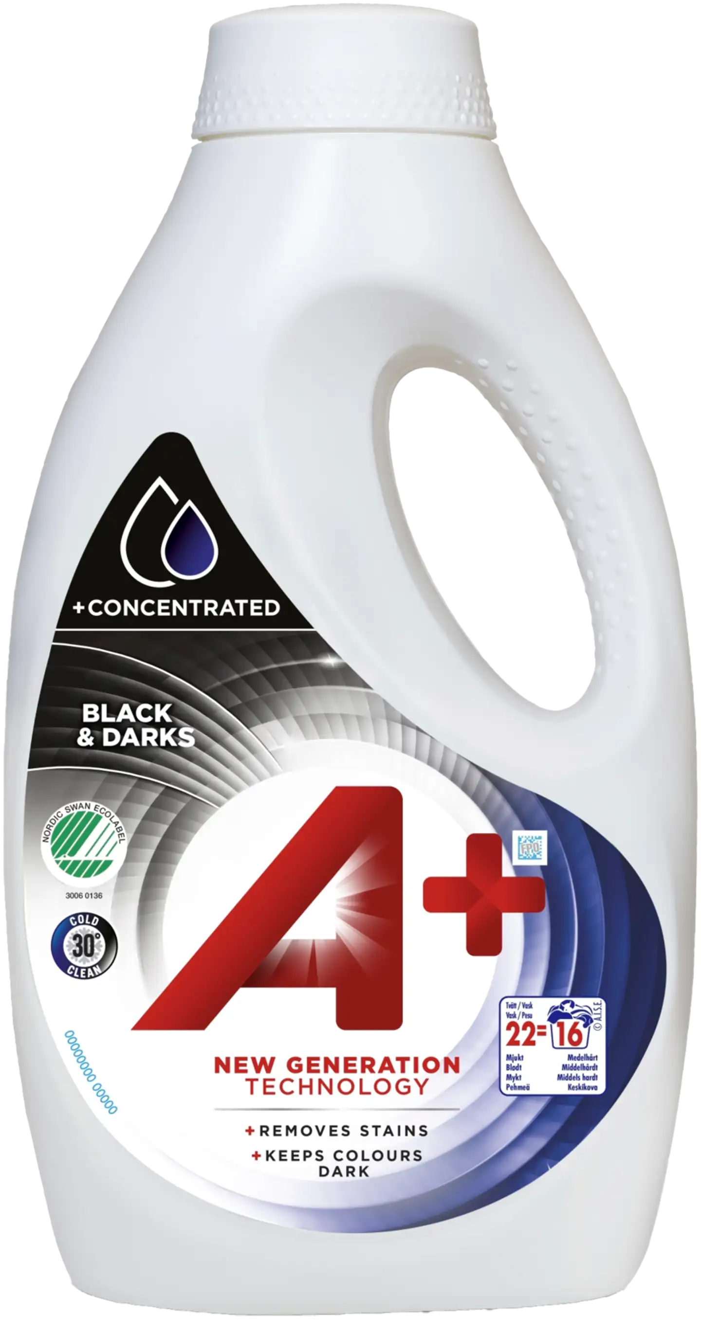 A+ 880ml Black pyykinpesuneste